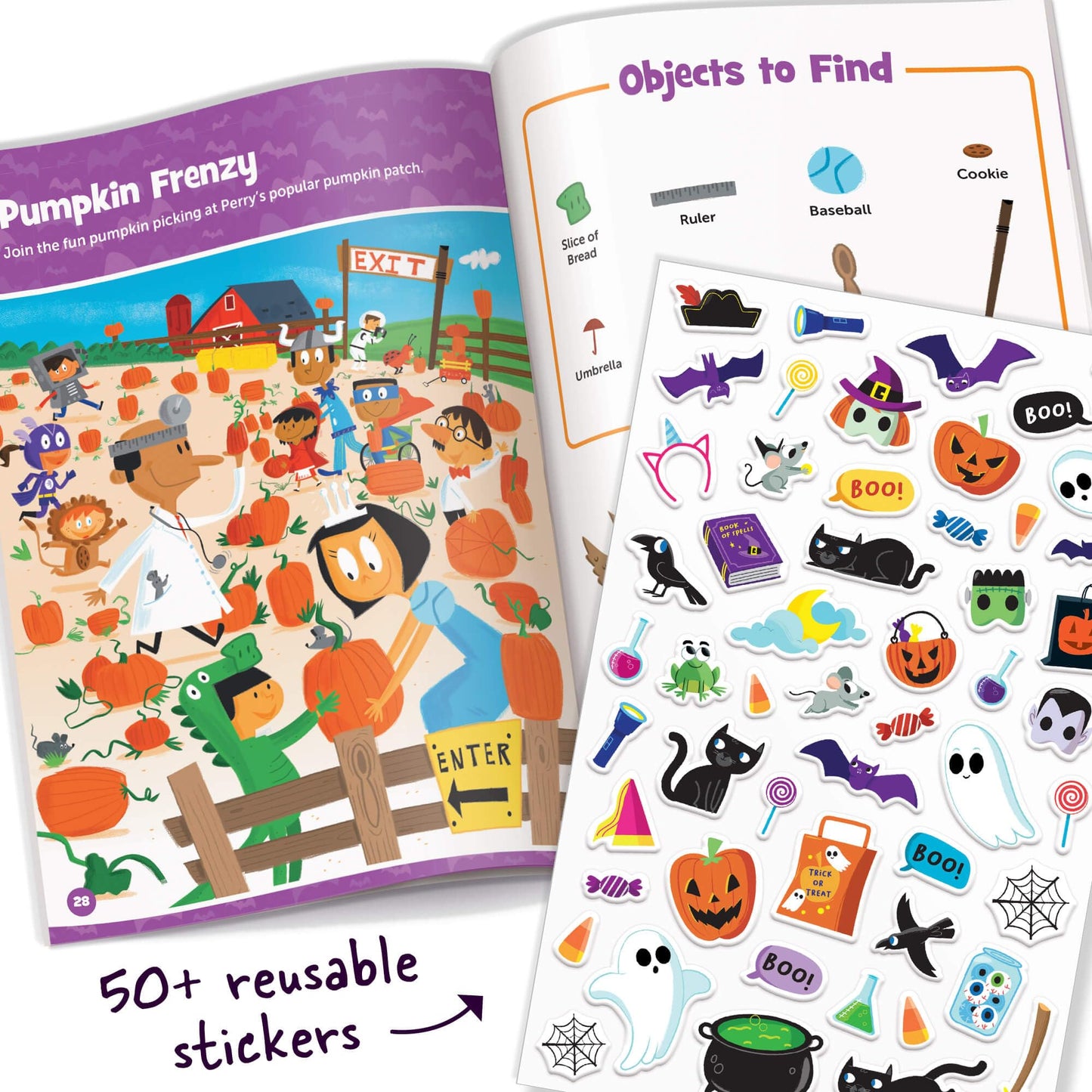 Highlights Halloween Craft Collection and Sticker Books Bundle for Kids 3+