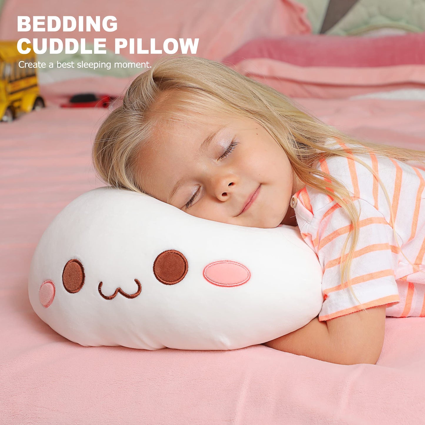 Onsoyours Cute Kitten Plush Toy Stuffed Animal Pet Kitty Soft Anime Cat Plush Pillow for Kids (White Cat A, 20")