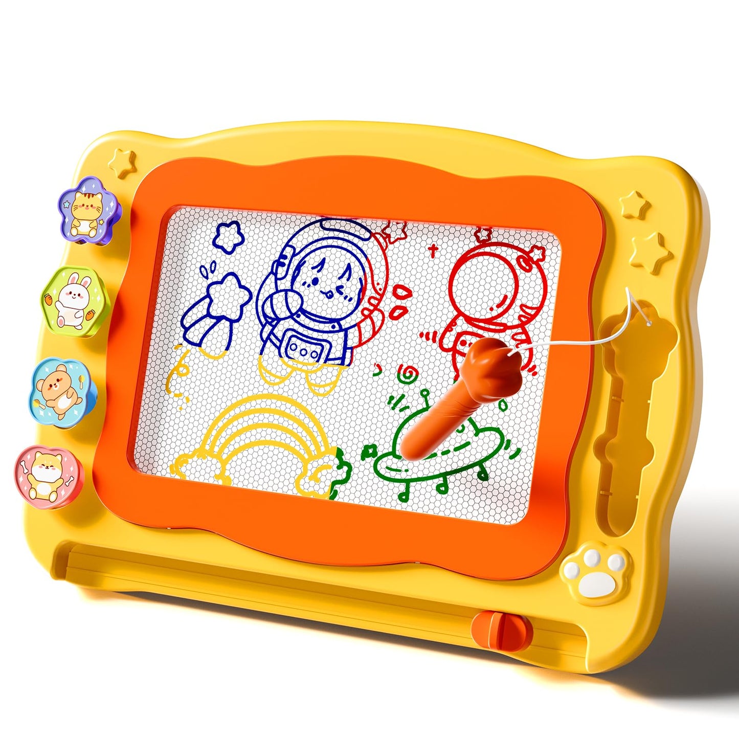 Large Magnetic Dot Board for Kids, Magnetic Drawing Board for Toddlers, Magnetic Dots Art with Magnetic Pen, Montessori Kindergarten Educational Travel Toys, Kids Boys Girls 2 3 4 5 6 7 Years Old