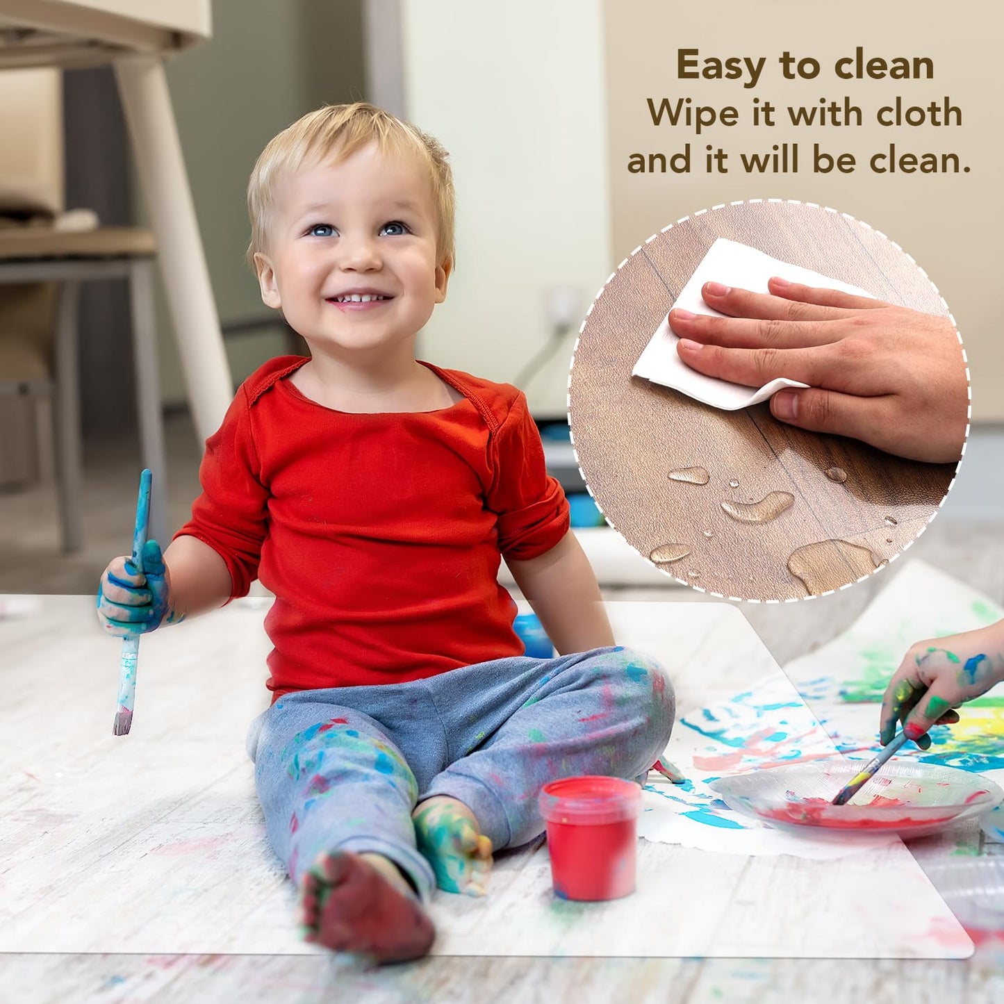 Office Chair Mat for Hardwood Floor: 63"x 51" Extra Large Chair Mats for Hardwood and Tile, Clear Desk Chair Mat for Rolling Chair and Computer Desk, Heavy Duty Plastic Floor Protector for L Desk
