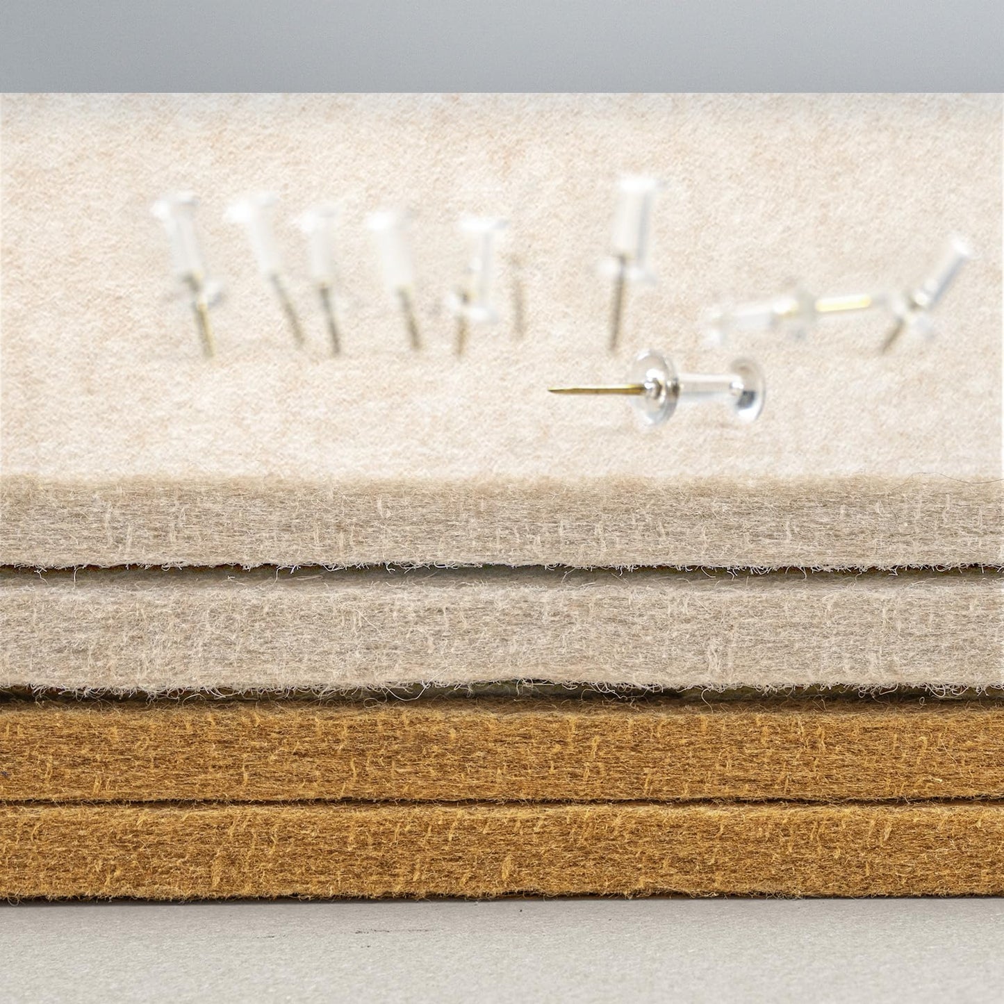 Large Bulletin Board - 72 x 48 Inches, Decorative Felt Pin Board for Wall - 6' x 4' Foldable Photo Display Board with Self-Adhesive Tape, Includes 20 Push Pins - Oatmeal