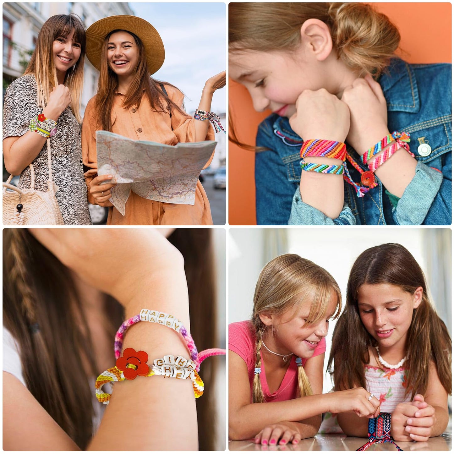 Friendship Bracelet Making Kit for Girls Ages 8-12, Kids Jewelry Making Kit with 28 Pre-Cut Threads and Letter Beads, Arts and Crafts for Kids, Birthday Easter Gifts for 6 7 8 9 10 11 12 Year Old (Lightblue/Pink)