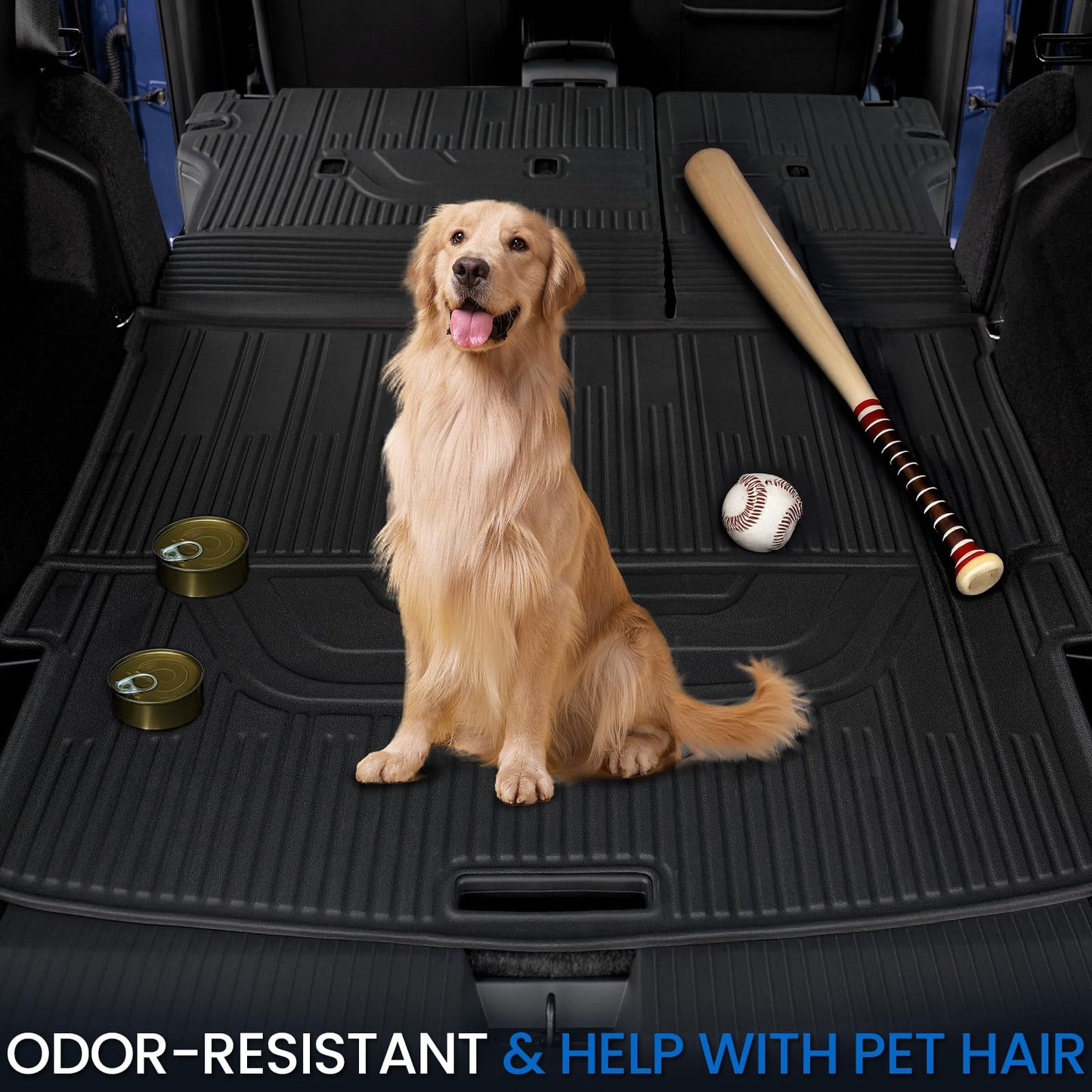 JOULARISE Cargo Mat Backrest Mats for Nissan Rogue 2021-2025 2026 (Not fit Sport), All Weather TPE Cargo Liner Trunk Mat Accessories (Cargo Mat with Backrest Mat)