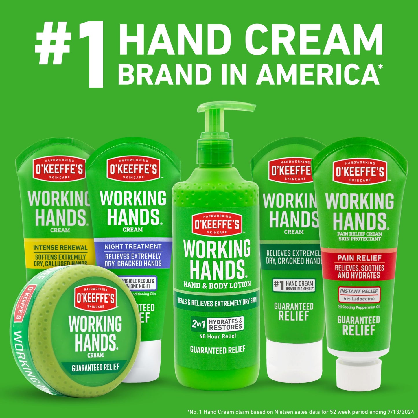 O'Keeffe's Working Hands Hand and Body Lotion, 12oz Pump (Pack of 2) - Heals and Relieves Extremely Dry Skin