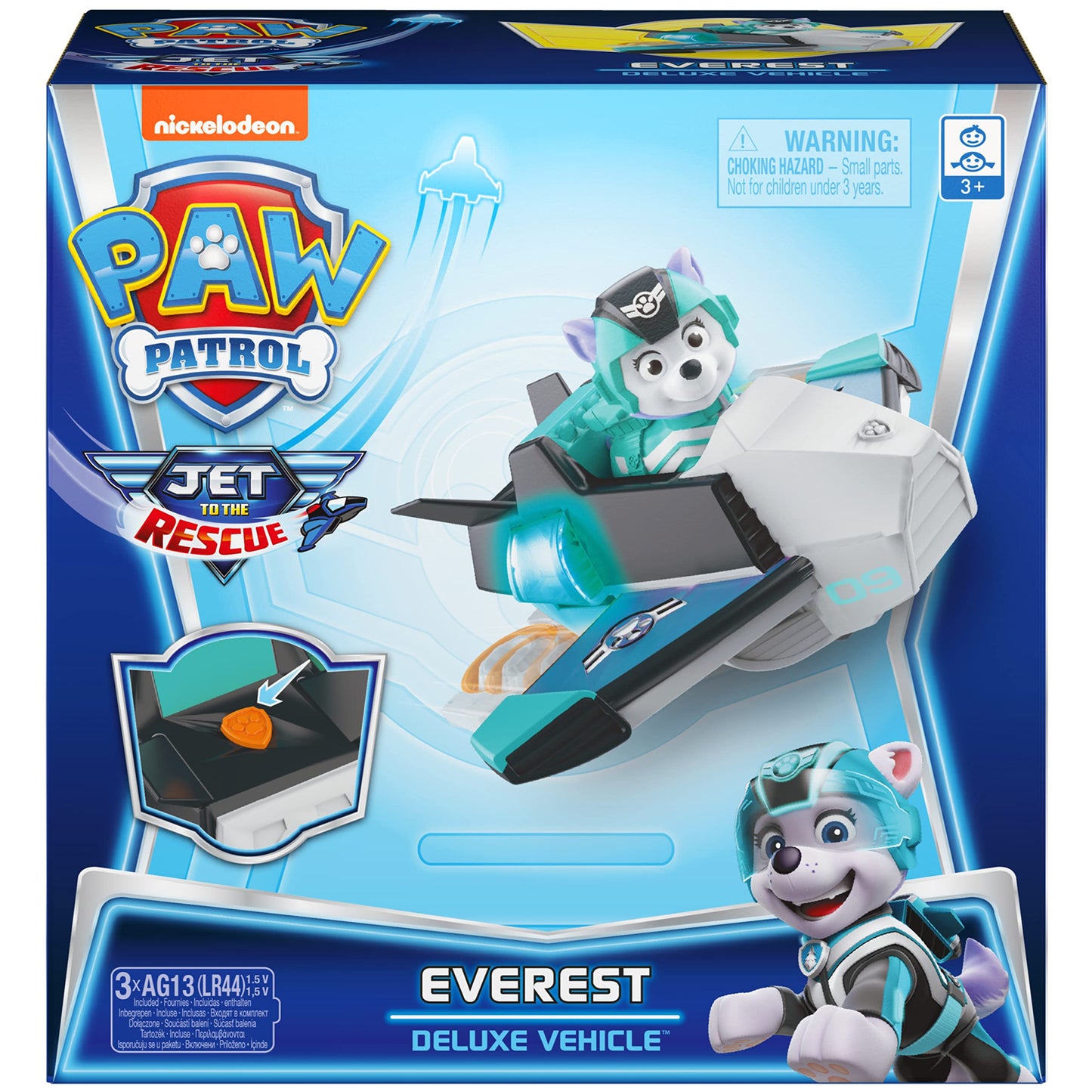 Paw Patrol, Jet to The Rescue Everest Deluxe Transforming Vehicle Toy with Lights and Sounds, Amazon Exclusive