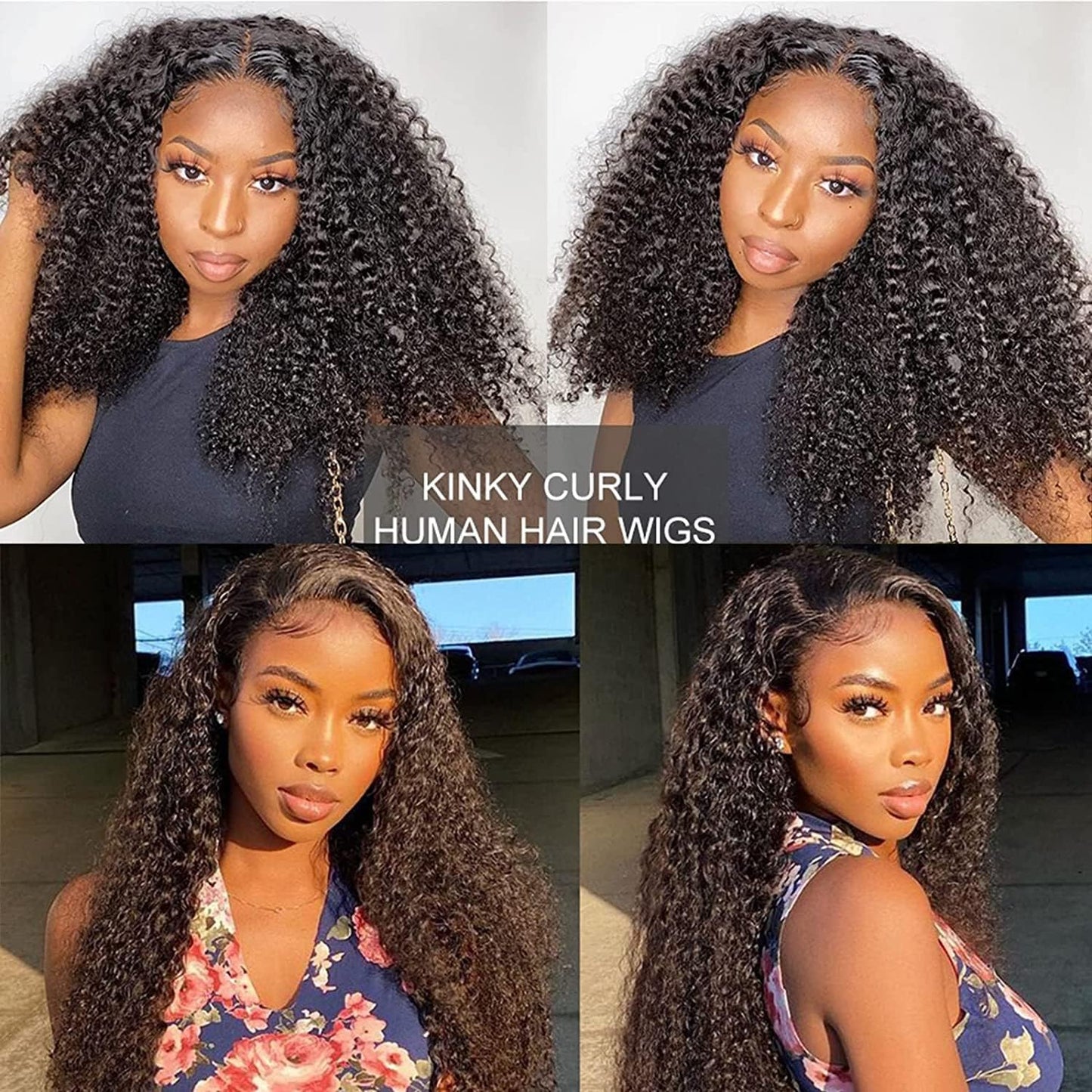 Ladoux Kinky Curly Lace Front Wigs 13x6 HD Lace Front Kinky Curly Wig for Women 180% Density Pre Plucked With Baby Hair Afro Kinky Curly Human Hair Wigs 20Inch Kinky Curly HD Lace Front Human Hair wig