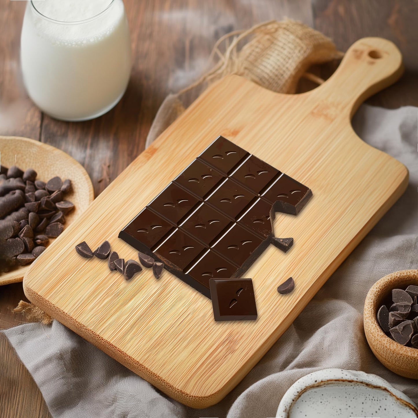 25 PCS Cutting Board Bulk Wood Chopping Board Laser Engraving Serving Board with Handle Charcuterie Boards for Customized Mother's Day Housewarming Gift 11" x 5" Bamboo