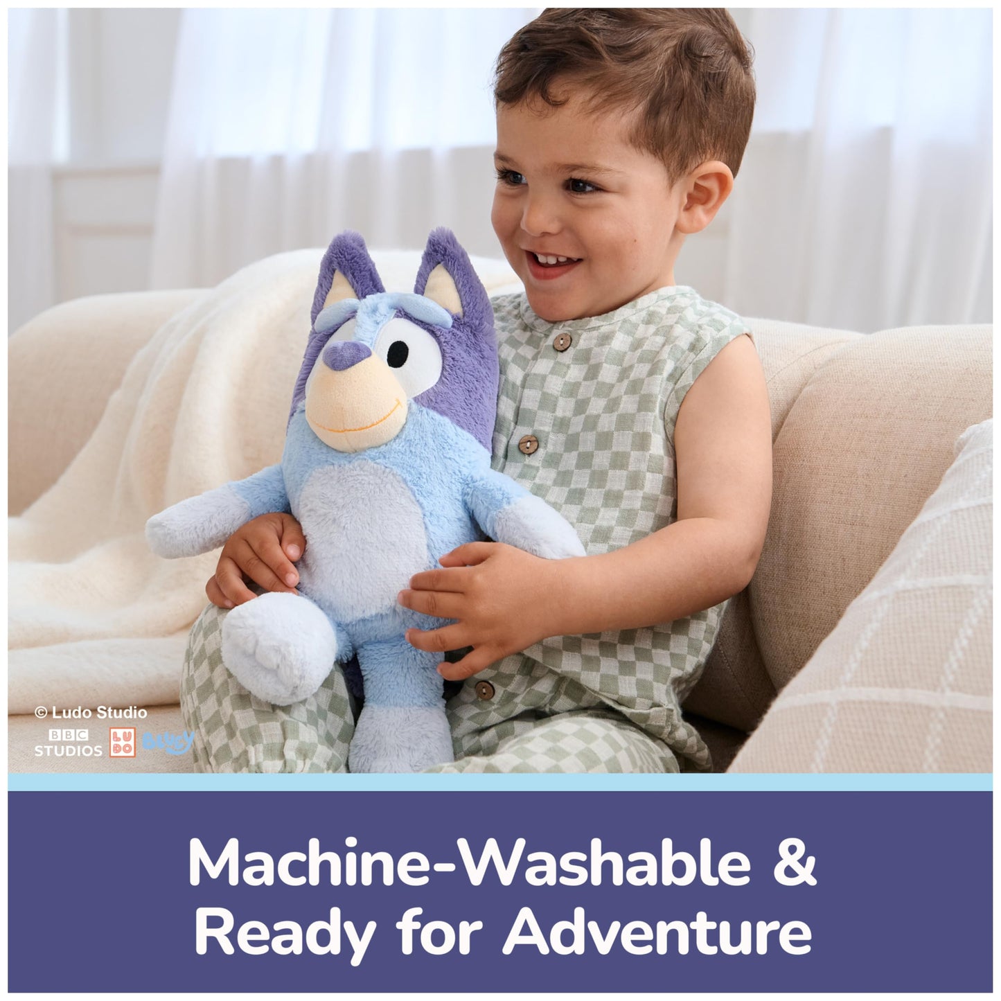 GUND Bluey Sustainably Soft Plush, Made with Recycled Materials, Stuffed Animals for Kids & Toddlers, Blue, 13”