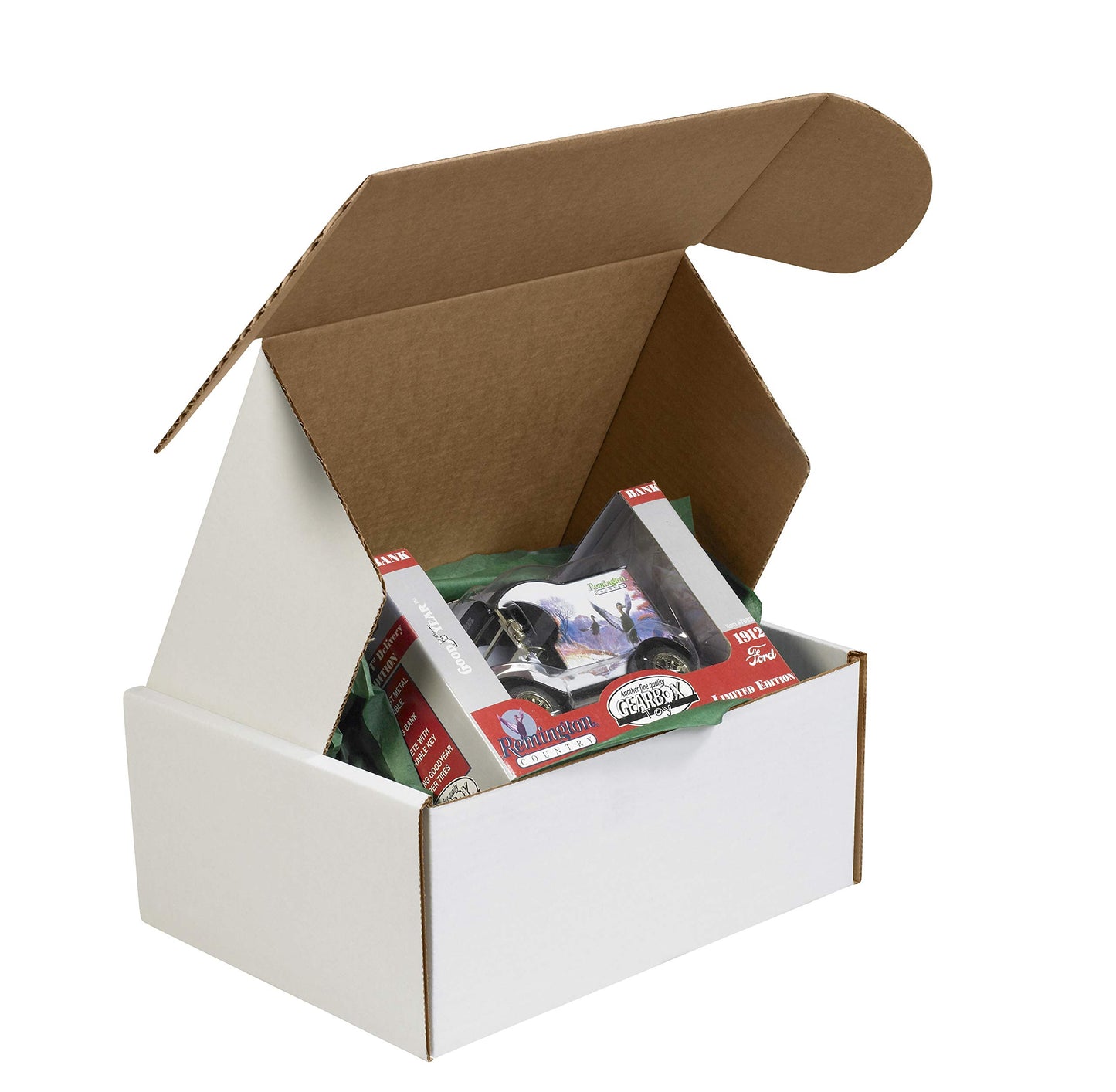 Aviditi White Deluxe Literature Mailing Boxes, 9 x 6 1/4 x 3 Inches, Pack of 50, Crush-Proof, For Shipping, Mailing and Storing