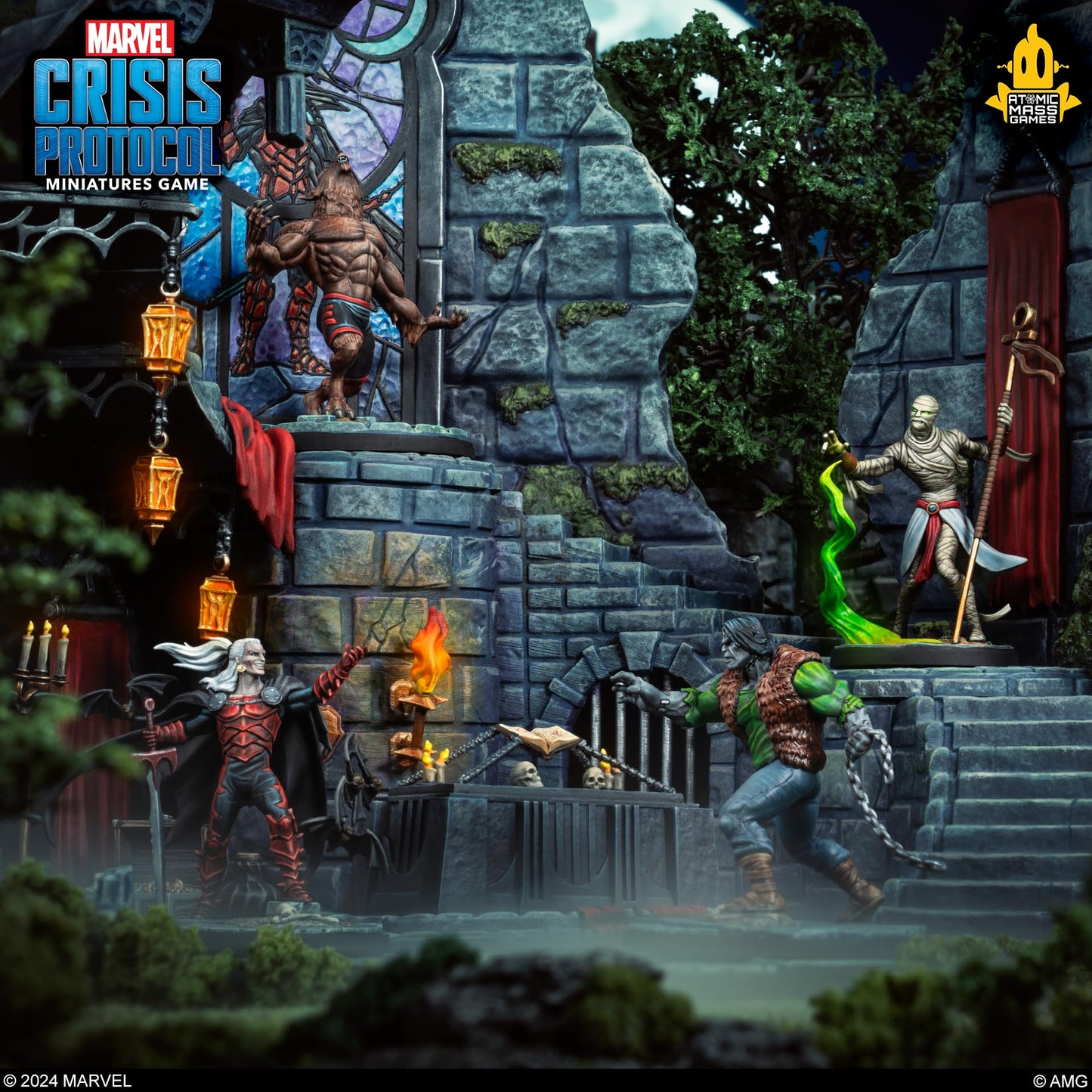 Marvel: Crisis Protocol Tomb of Dracula Character Pack - Add Supernatural Legends to Your Team! Tabletop Superhero Game, Ages 14+, 2 Players, 90 Min Playtime, Made by Atomic Mass Games