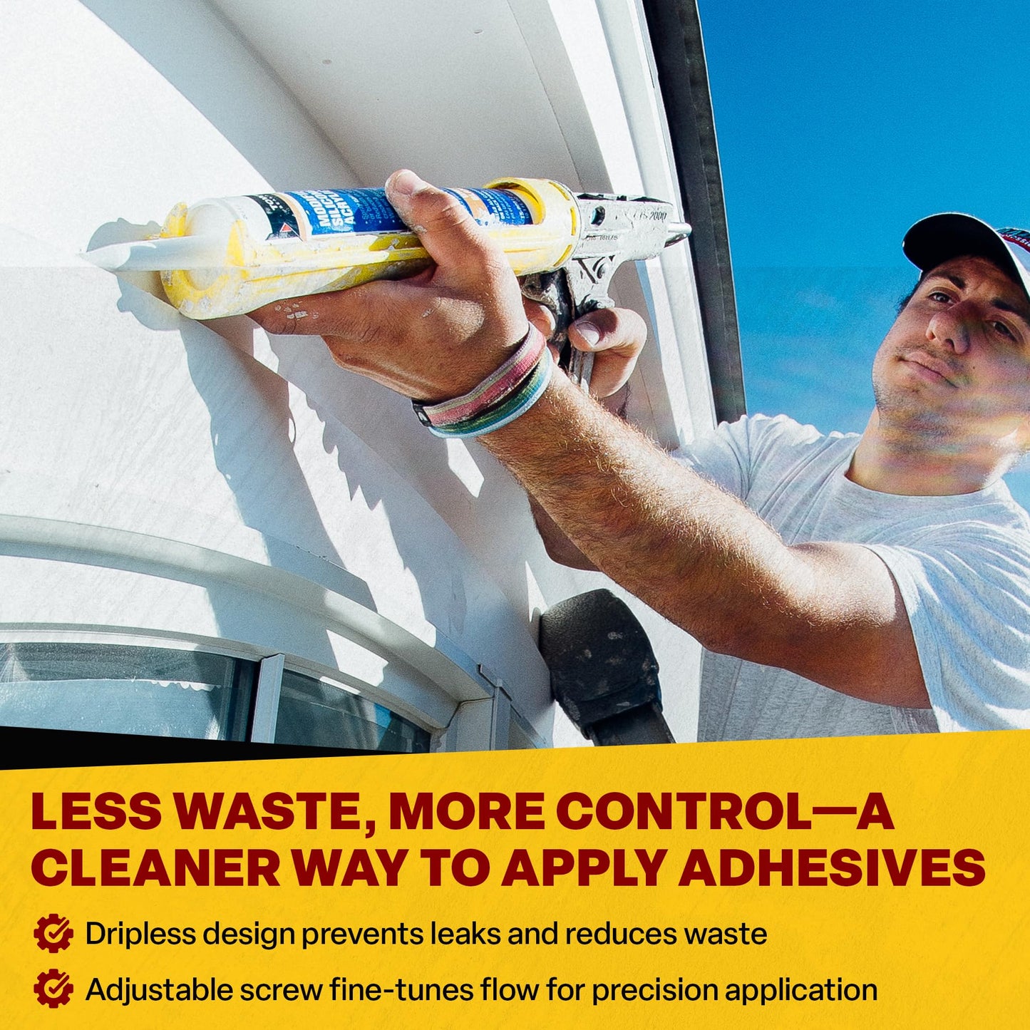 Dripless Brand DC600 Dual Component Adhesive Applicator | 22 oz Dual Cartridge Capacity | 26:1 Thrust Ratio | 1:1 or 2:1 Mix Ratio for High Viscosity Epoxy and Adhesives | Professional Grade