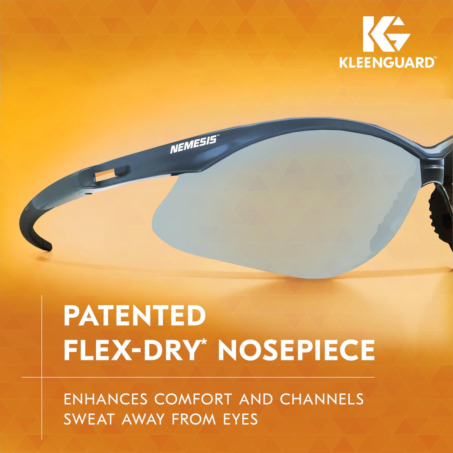 KleenGuard™ V30 Nemesis™ Safety Glasses (19639), Light Blue Lenses with KleenVision™ Anti-Fog coating, Blue Frame, Unisex Eyewear for Men and Women (12 Pairs/Case)