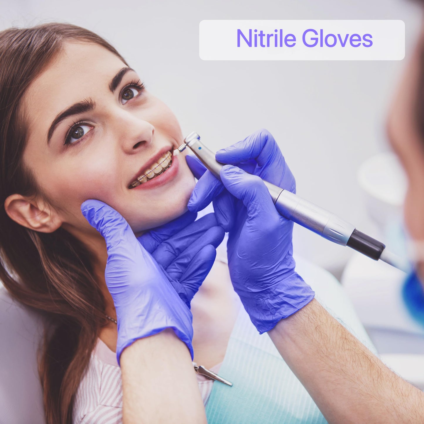 PElPU Nitrile Gloves,Disposable cleaning,(Medium, 1000-Count) Powder Free, Latex Free,Ultra-Strong,Food Handling Use, Single Use, Non-SterileProtective Gloves