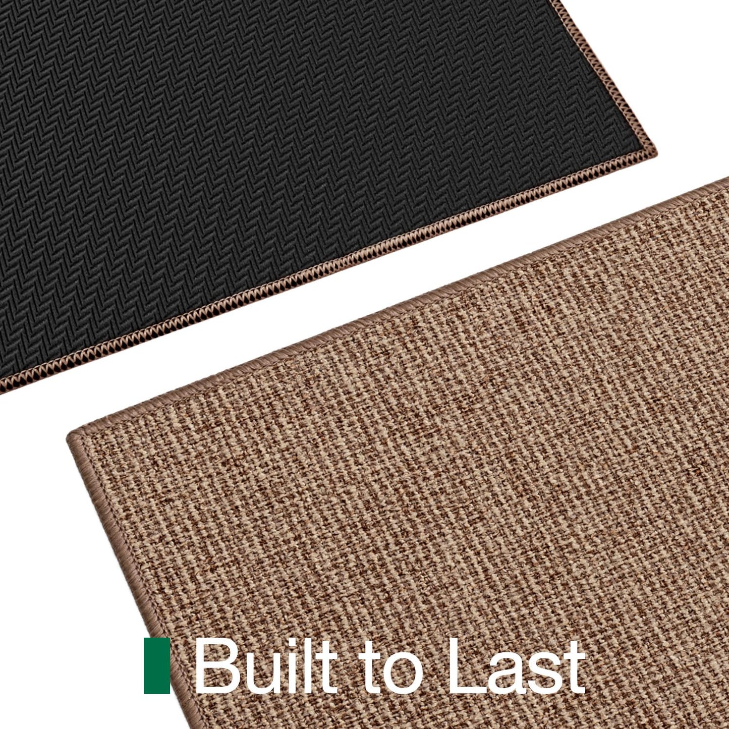 LUMI Indoor Door Mat 36"x56", Ultra Thin Low Profile Non-Slip Doormat for Home Entrance, Absorbent & Stain-Resistant Welcome Mats, Washable Entryway Mat for Front Door, Patio, Porch, Camel