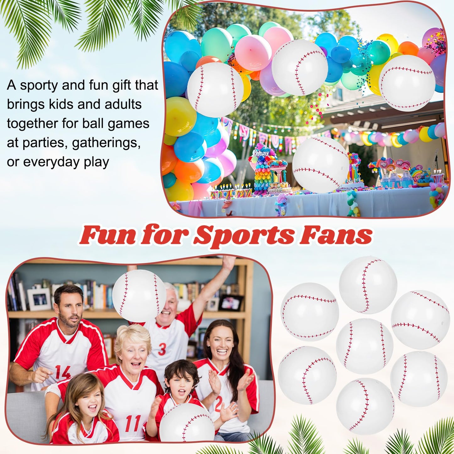 Mototo 40 PCS Beach Balls (Baseball)
