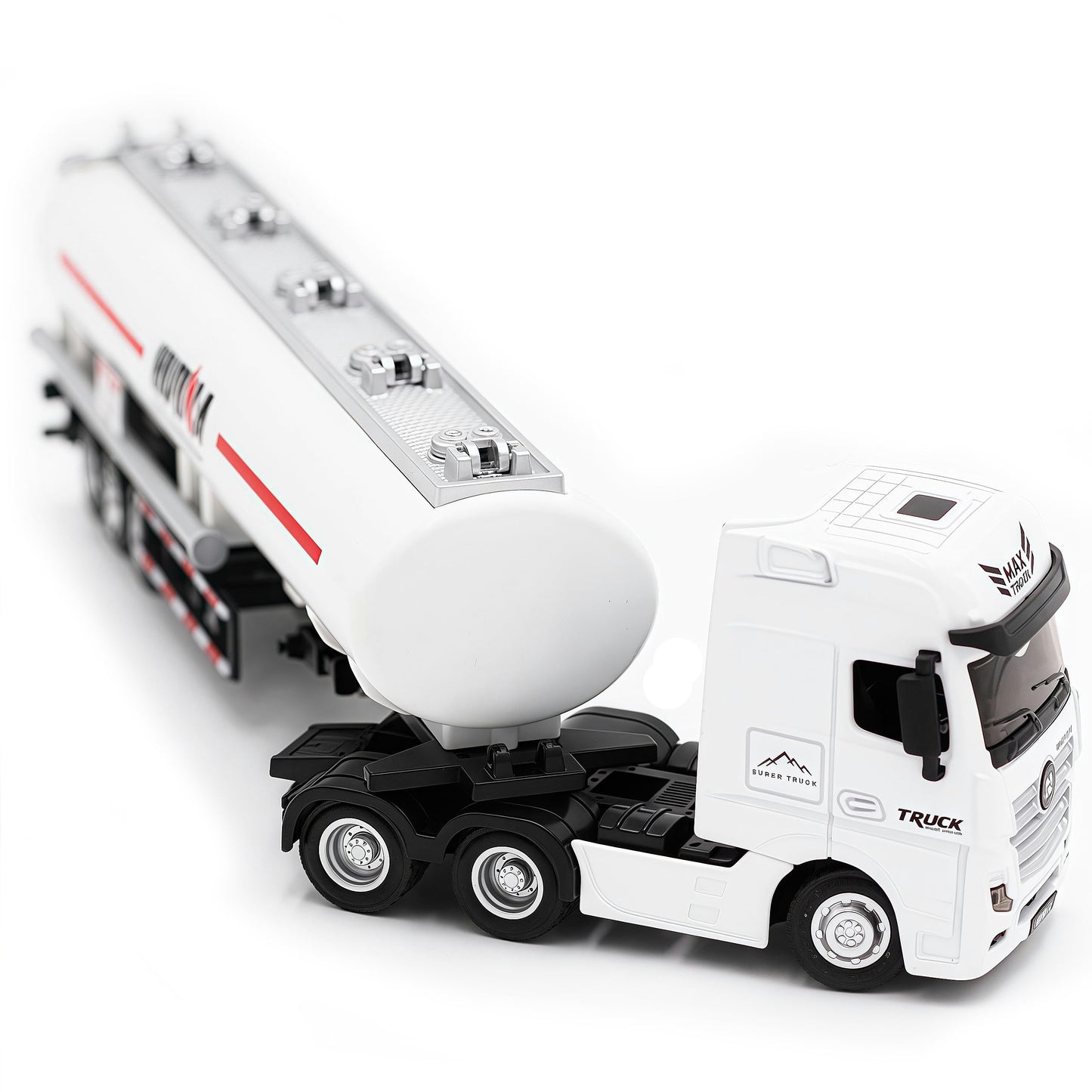 Gemini & Genius Oil Tanker Trailer Toy for Kids, Heavy Duty Realistic Alloy Hauler Car Toys, Transport Vehicle, 1:50 Scale Diecast Tanker Truck, Toy Trucks for Kids (Detachable)