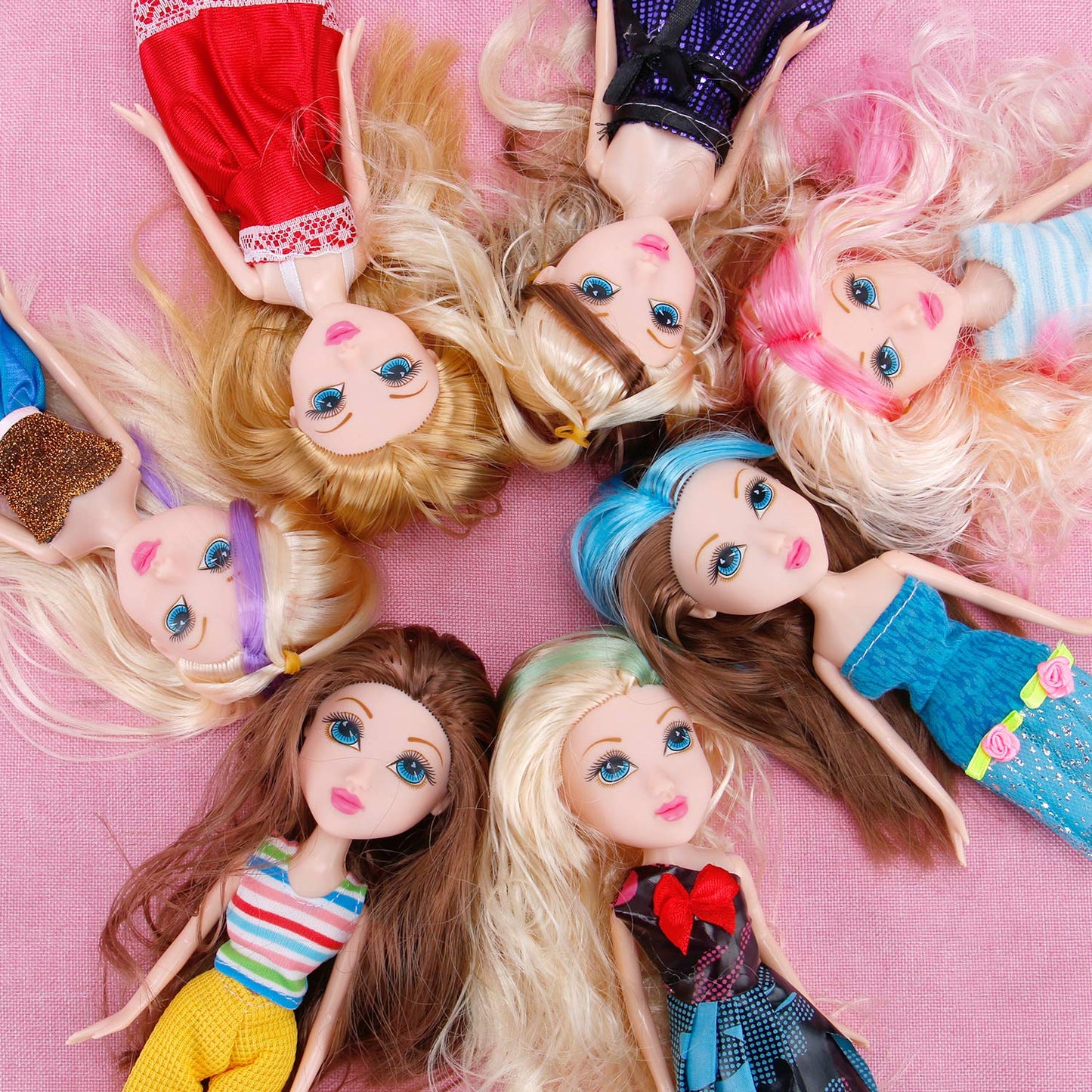 Liberty Imports 12 Pack: American Fashion Beauty Dolls in Individual Boxes - 10" Girls Runway Divas Multipack Toys Bundle Bulk Party Favors Supplies (10")