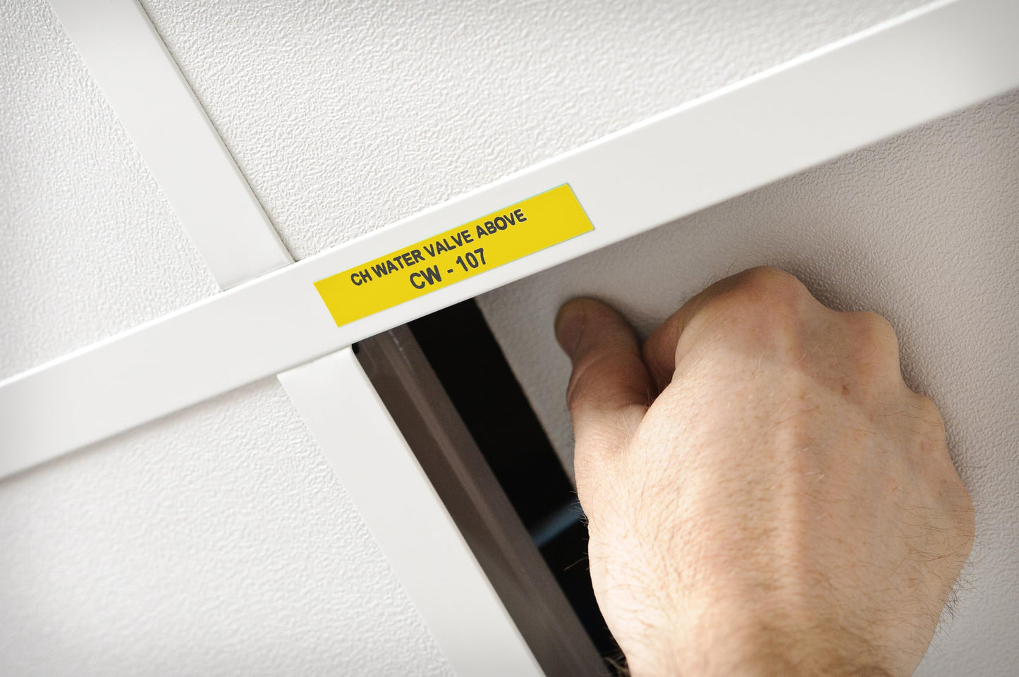 Brady Authentic (M4C-1000-595-YL-BK) All-Weather Vinyl Labels 1 in W x 25ft Black on Yellow. for use with BMP41, BMP51, M410, M510, and M511 Label Printers.
