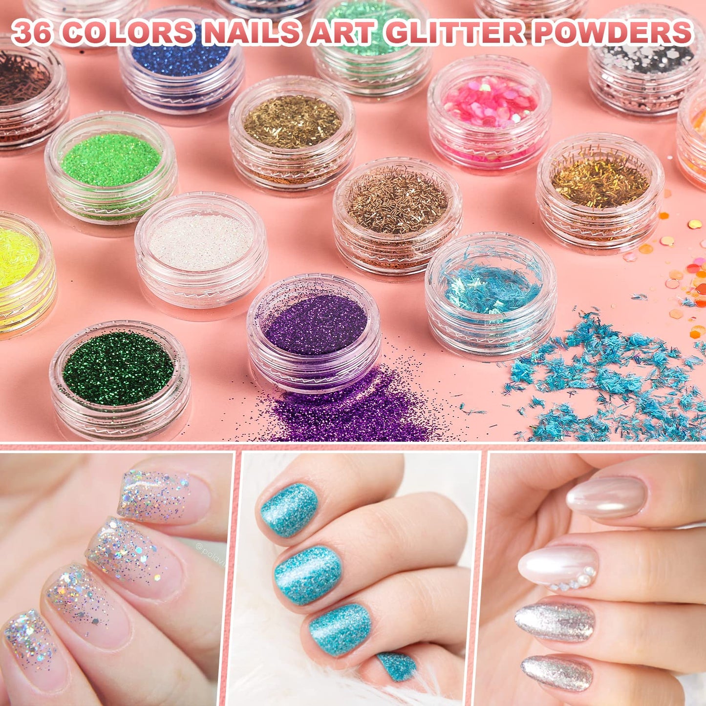 Nail Kit Set Professional Acrylic with Everything, Gel Nail Polish Kit with UV Light Acrylic Nail Kit with Drill Nail Art Tips Nail Art Decoration, DIY Nail Art Tool Nail Supplies Acrylic Nail Kit