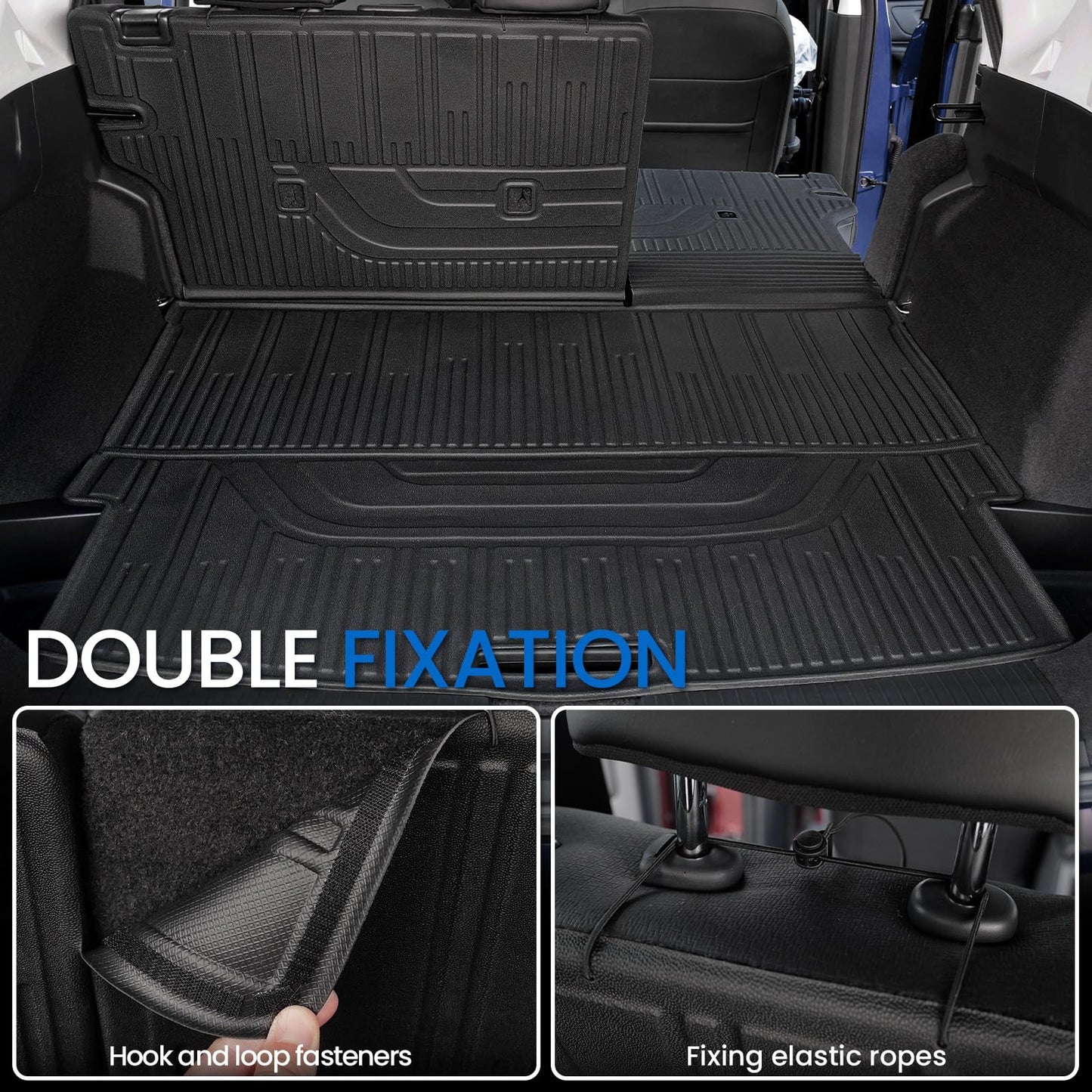 JOULARISE Cargo Mat Backrest Mats for Nissan Rogue 2021-2025 2026 (Not fit Sport), All Weather TPE Cargo Liner Trunk Mat Accessories (Cargo Mat with Backrest Mat)
