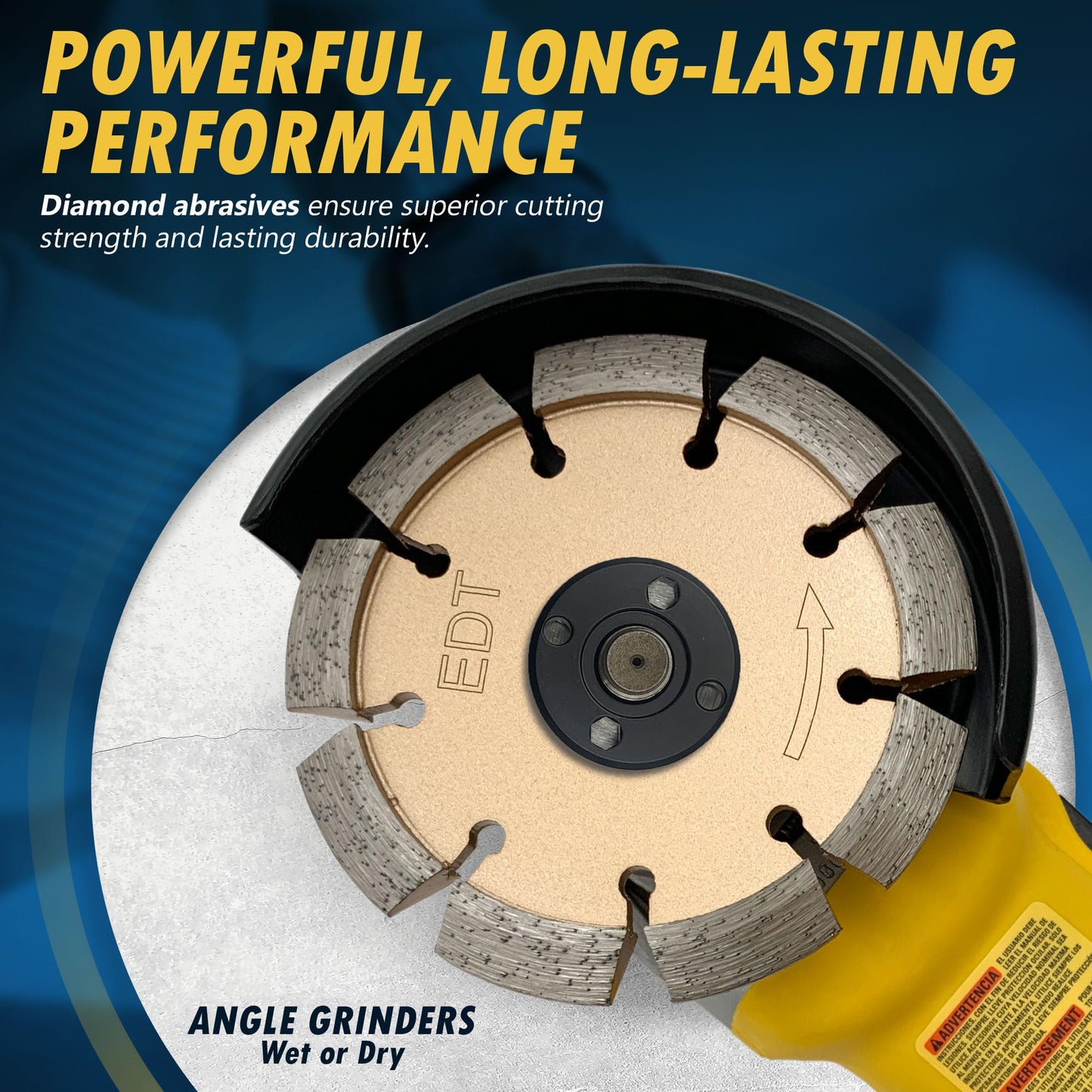 4.5" Crack Chaser Blade for Cured Concrete, Asphalt Repair or Joint Widen, 0.25" Width, 7/8"-5/8" Non-Threaded Arbor