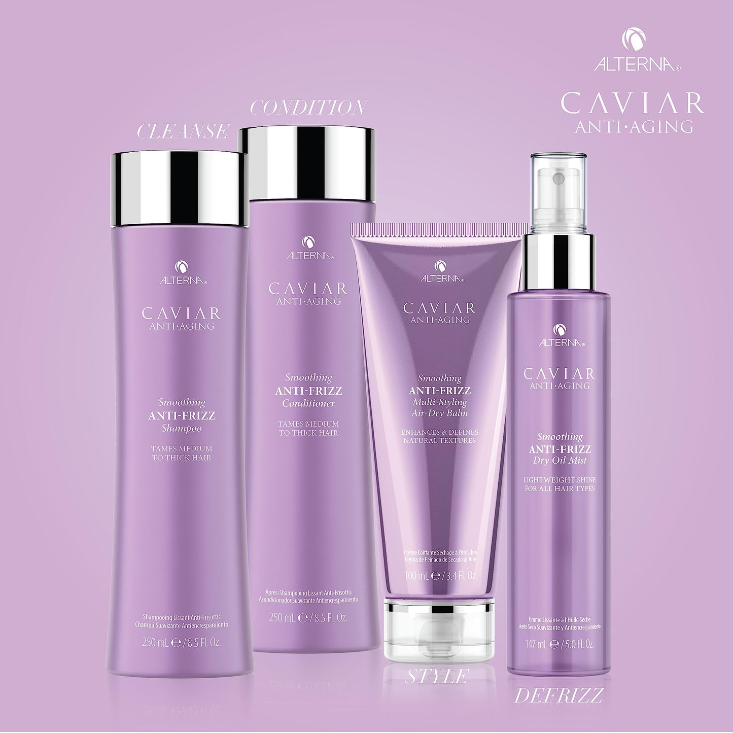 Alterna Caviar Anti-Aging Smoothing Anti-Frizz Multi-Styling Air Dry Balm, 3.4 Fl Oz | Controls Frizz With Light Hold | Adds Natural Shine | Sulfate Free