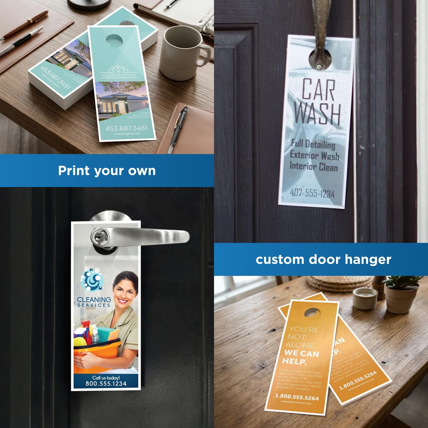 Door Hangers - 4.25 x 11 - Cardstock - Pack of 500, 250 Sheets - Inkjet/Laser Printer - Online Labels