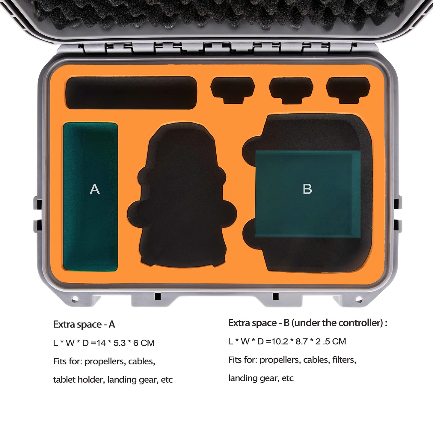 YETEETH Mini 2/Mini 2 SE/Mini 4K Hard Case, Waterproof Pressure Resistant Carrying Case for DJI Mini 2/Mini 2 SE/Mini 4K Accessories (Included Should Strap)