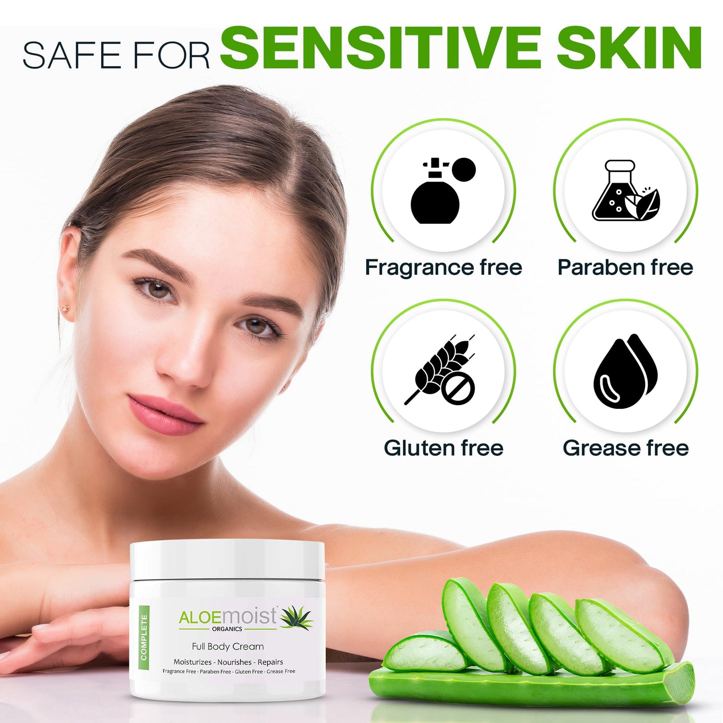 Natural Aloe Vera Body Lotion - Face & Body Moisturizing Cream with Organic Aloe Vera Gel, Vitamin E Oil, Vitamin C, Retinol Cream, Shea Butter – Anti Aging Face Moisturizer for Women, 8 Oz Pack of 2