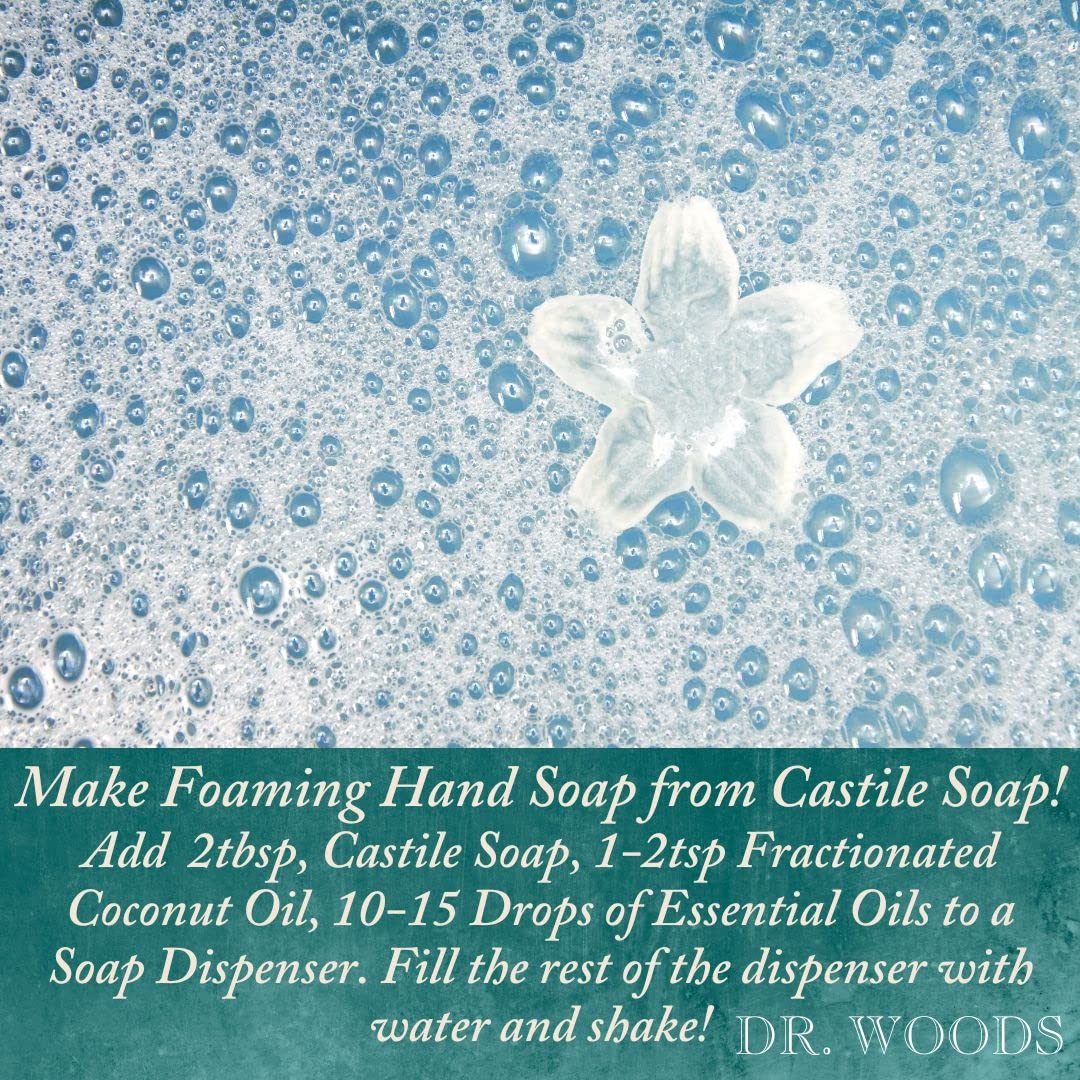 Dr. Woods Liquid Castile Soap - Pure Tea Tree Oil and Peppermint Soap, Body Wash for Men and Women, Contains Organic Shea Butter, Natural Cleaner for Face, Hands, and Body - 32 Fl Oz, Pack of 2