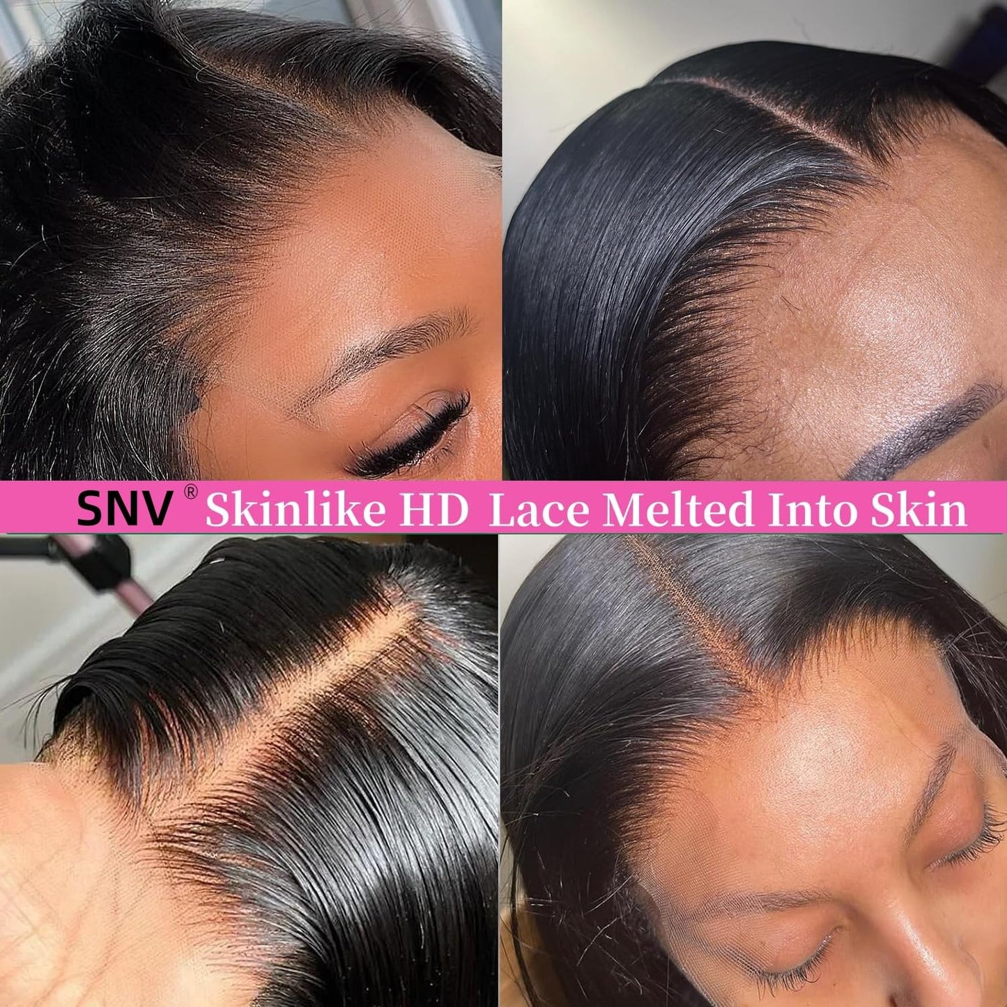 snv 5x5 HD Lace Closure Wigs Human Hair 220 Density Upgraded Tiny Knots Real Pre Bleached Glueless Wigs Human Hair Ready to Wear Deep Wave Closure Wig 24inch Curly Wigs for Black Women