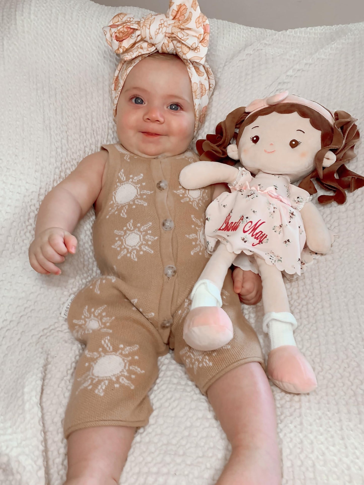 LeyaDoll Soft Baby Doll Toys (16''), My First Baby Rag Doll for 1 Year-Old Girl Birthday Gift, Leya Doll Christmas Plush Toys Gift for Toddler Kids Infants -Princess Breeze