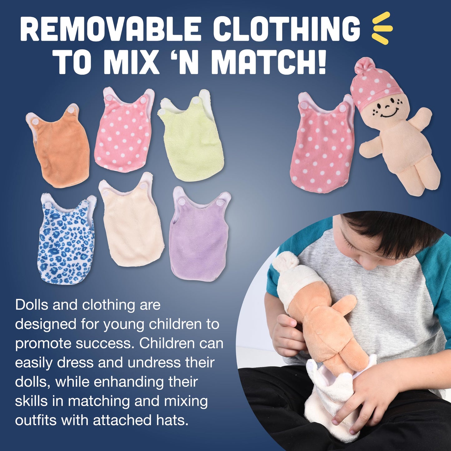 Basket of Babies MTC-13 Creative Minds Plush, 6 Piece Set for All Ages