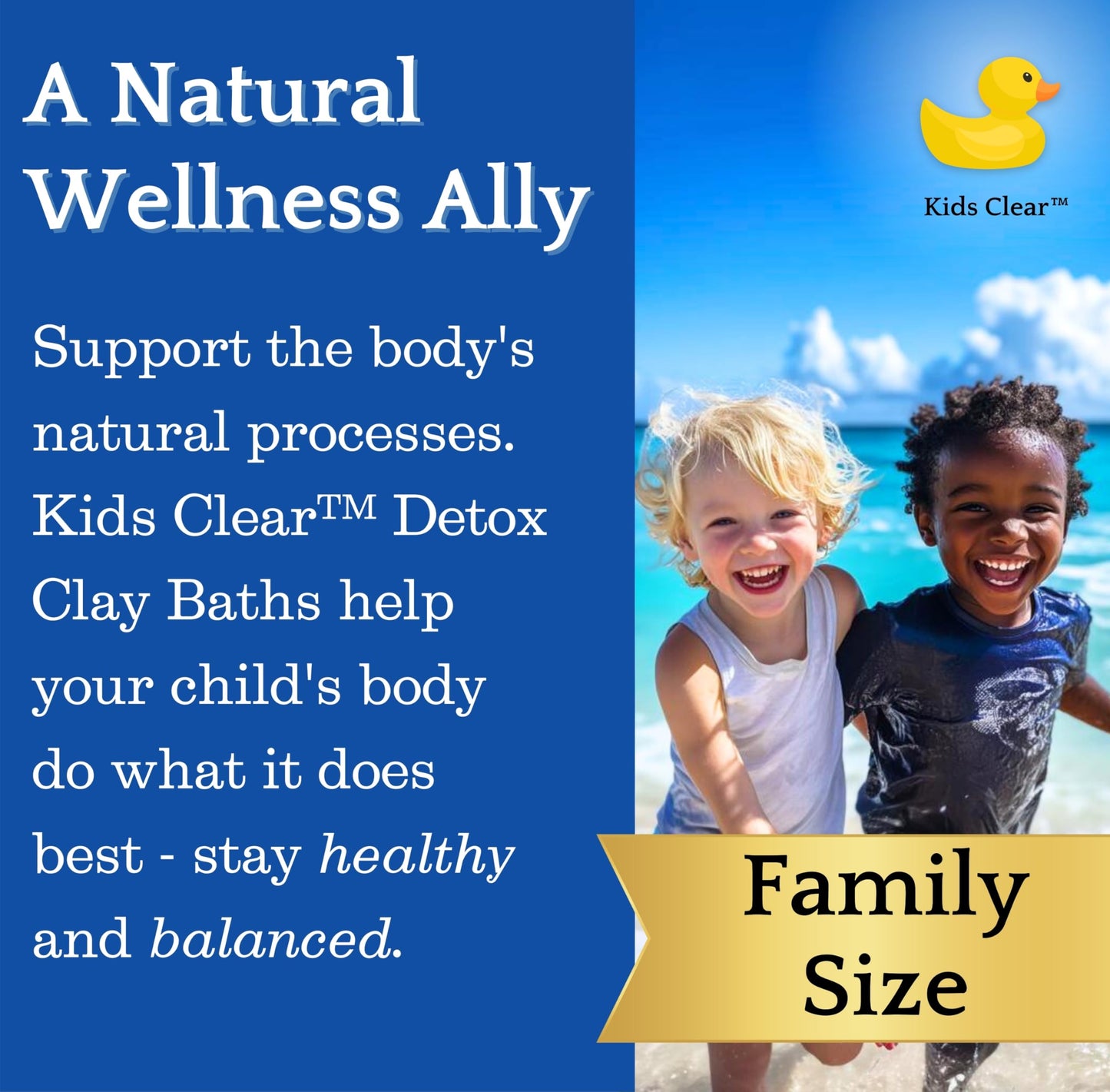 Kids Clear™ Detox Clay Bath, 100% Pure Sodium Bentonite - Removes Toxins, Impurities and Contaminants, by Evenbetternow LLC, Family Size 6 lbs (96 oz)