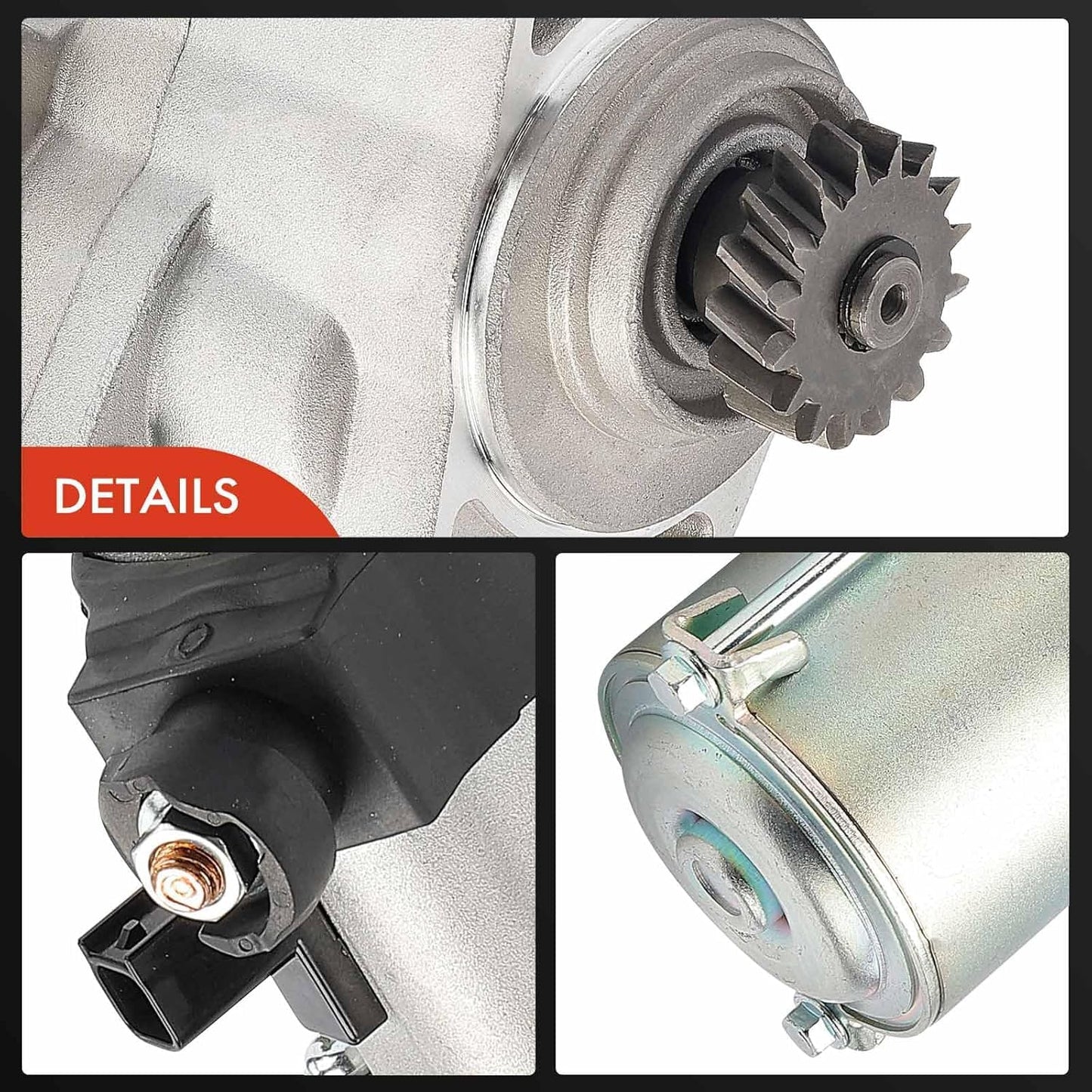 A-Premium Starter Motor Compatible with Honda Pilot 2016, Odyssey 2018-2019, Ridgeline 2020-2021, Passport 2019-2021 & Acura MDX 2016-2020, 3.5L, 12V 1.8KW 16-Teeth CW