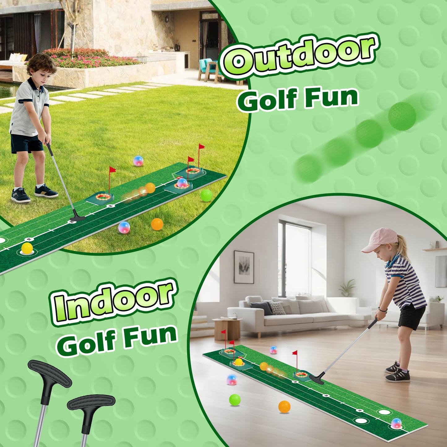 Kids Golf Toy Set Indoor Outdoor Fun for Ages 3-8