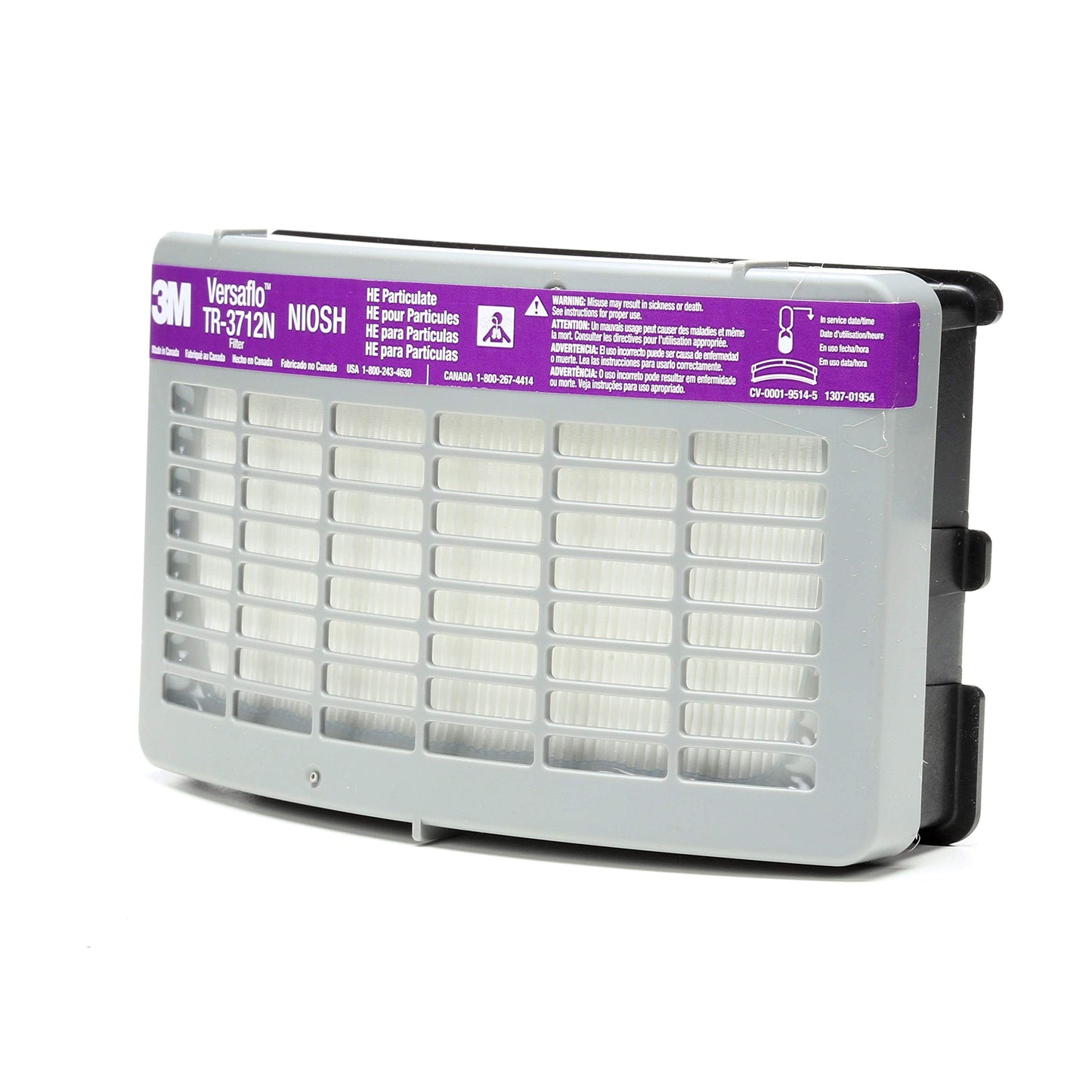 3M HE Filter TR-3712N, for Versaflo Powered Air Purifying Respirator TR-300 Series PAPR, 1 Filter