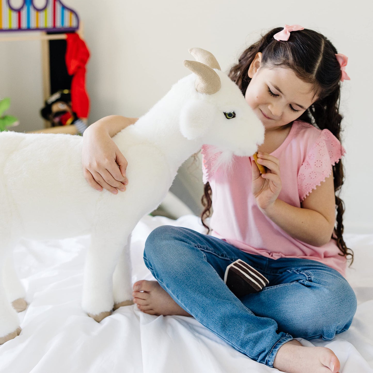 Melissa & Doug Giant Goat - Lifelike Stuffed Animal (22.5 inches Tall)