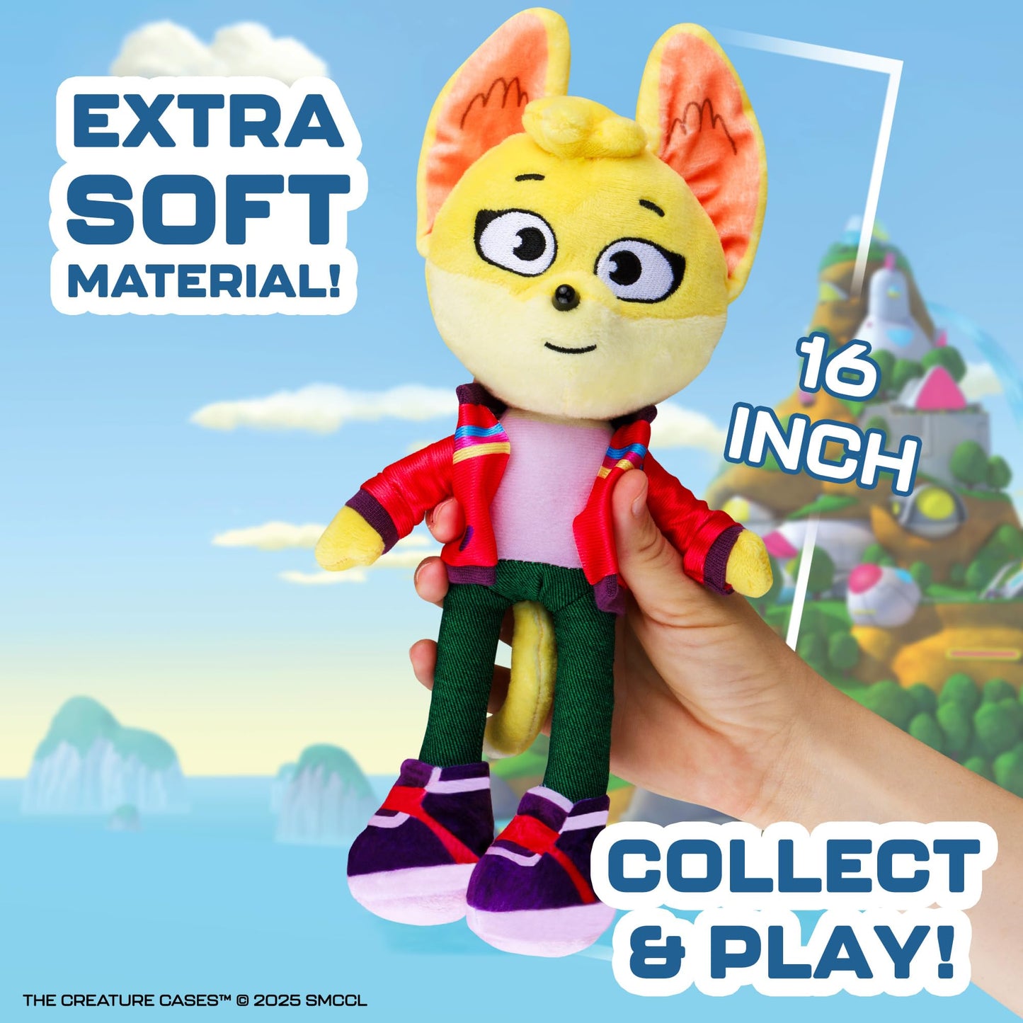 The Creature Cases 16-Inch Feature Plush – Kit Casey Musical Backpack Deluxe Cuddle Toy with Sound Effects, Soft Fabric, and Collectible Design by PMI Toys (Kit Casey)
