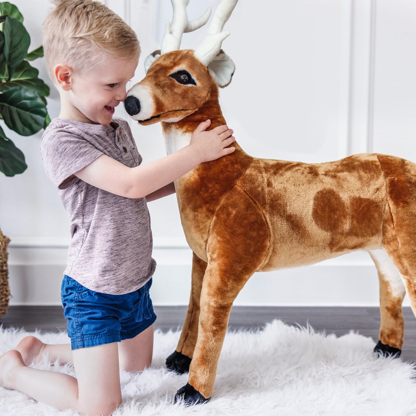 Melissa and Doug Giant Deer - Lifelike Stuffed Animal (Over 3 feet Long)