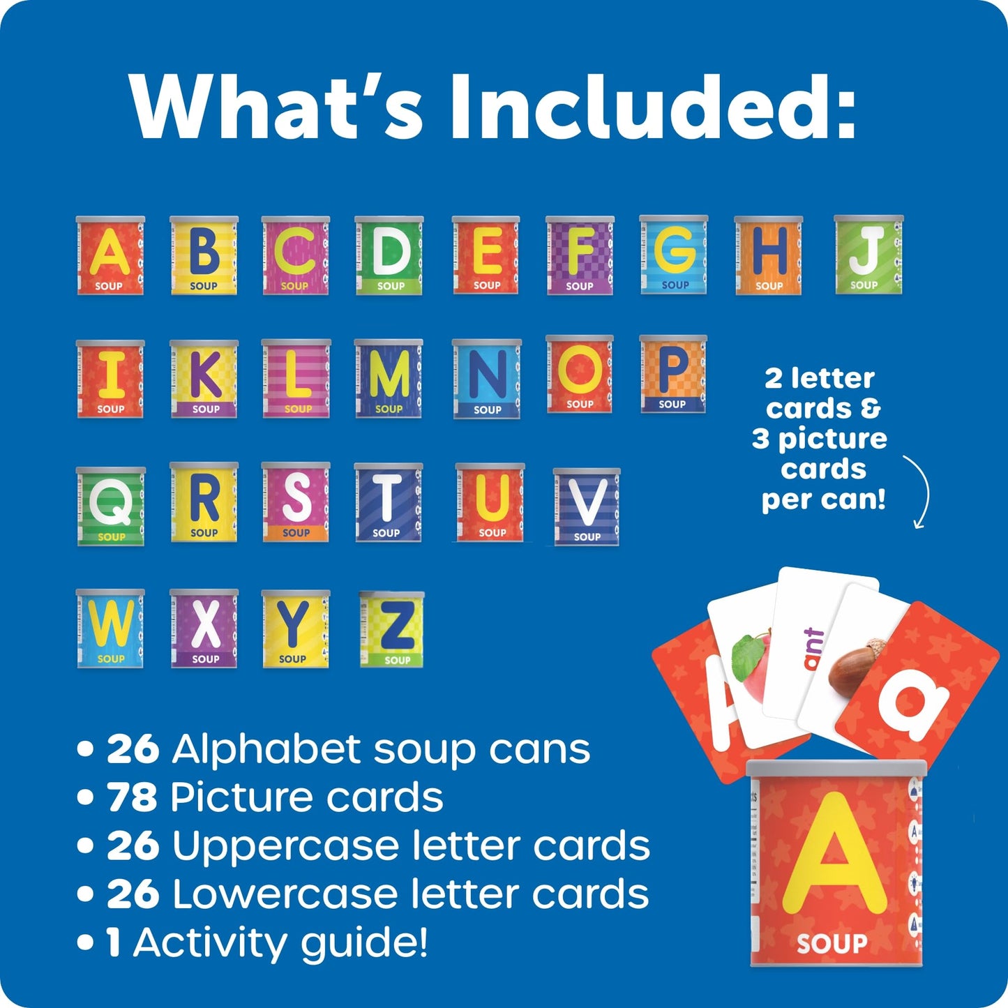 Learning Resources Alphabet Soup Sorters - Early Phonics Manipulatives, ABC Awareness Recognition, Reading Readiness, Language Development, Toddler Activities, Fine Motor Skills, Gifts for Kids