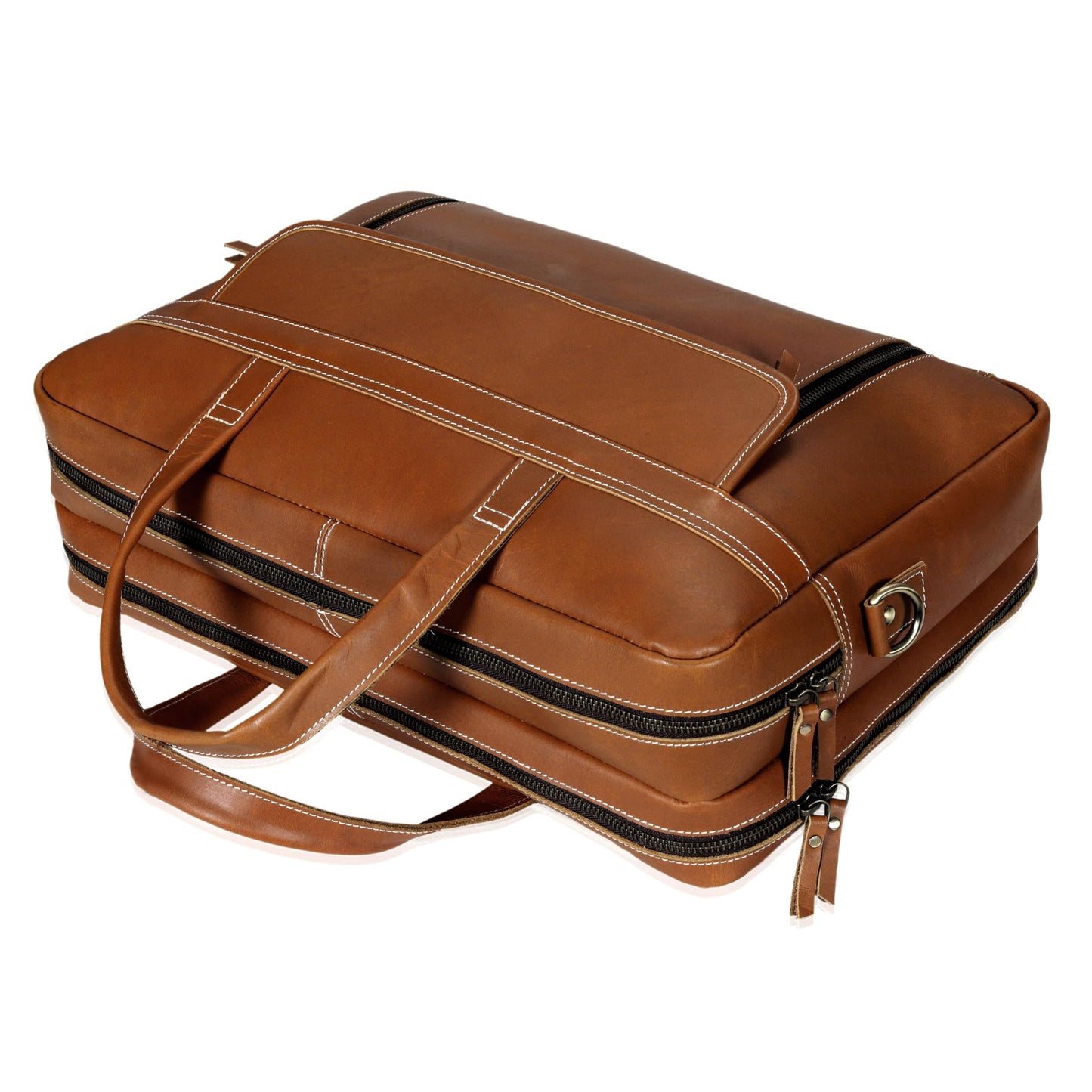 18 Inch Full Grain italian Leather Briefcase for Men, Top Choice Gifts, Handcrafted Laptop Bag (TAN) (18 inch)