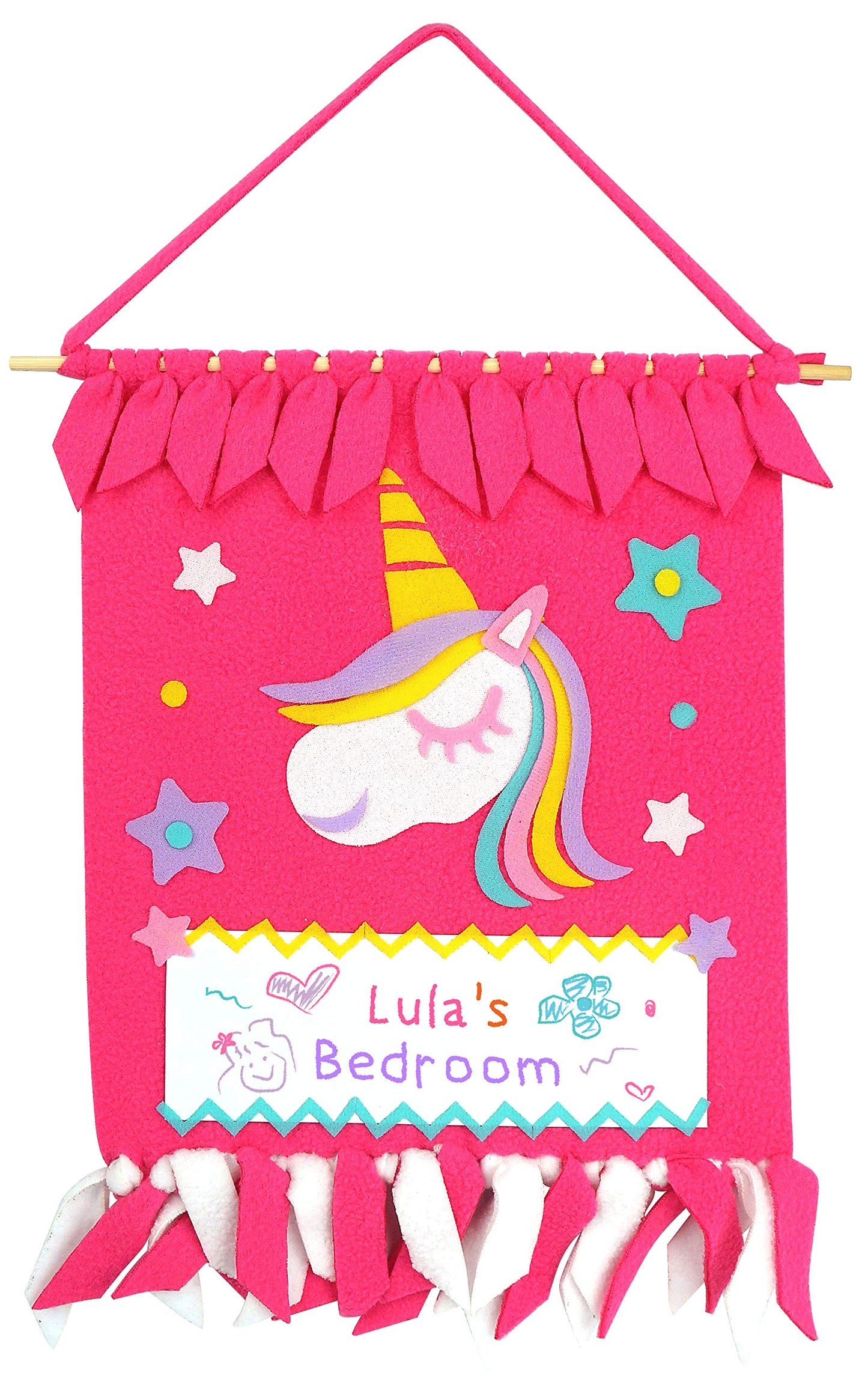 C.S. Kids Easy-to-Knot Unicorn Themed 3 in 1 DIY Kit | Fun DIY Arts and Craft Gifts Make Your Own for Kids | Educational Guides to Create Knotted Tote Bag, Pillow and Banner