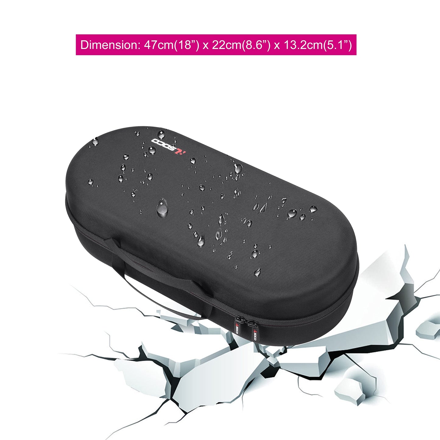 RLSOCO Hard Case for Dyson Airwrap Complete Long/Complete Styler HS08 HS05 HS01 - Fits 4pcs Long Barrels or Short Barrels - Black (Case Only,Hair Styler is not Included)