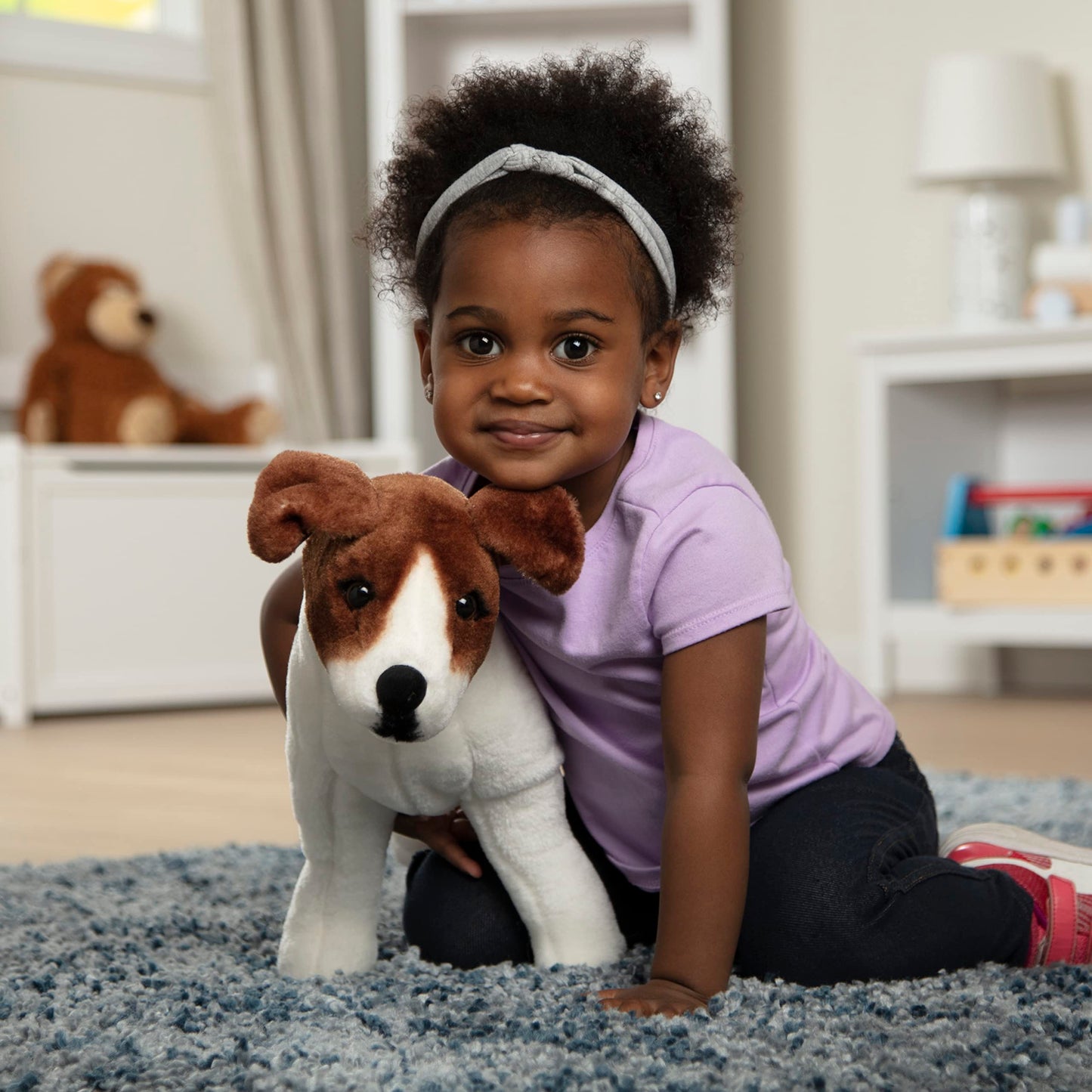 Melissa & Doug Giant Jack Russell Terrier - Lifelike Stuffed Animal Dog (Over 12 inches Tall)