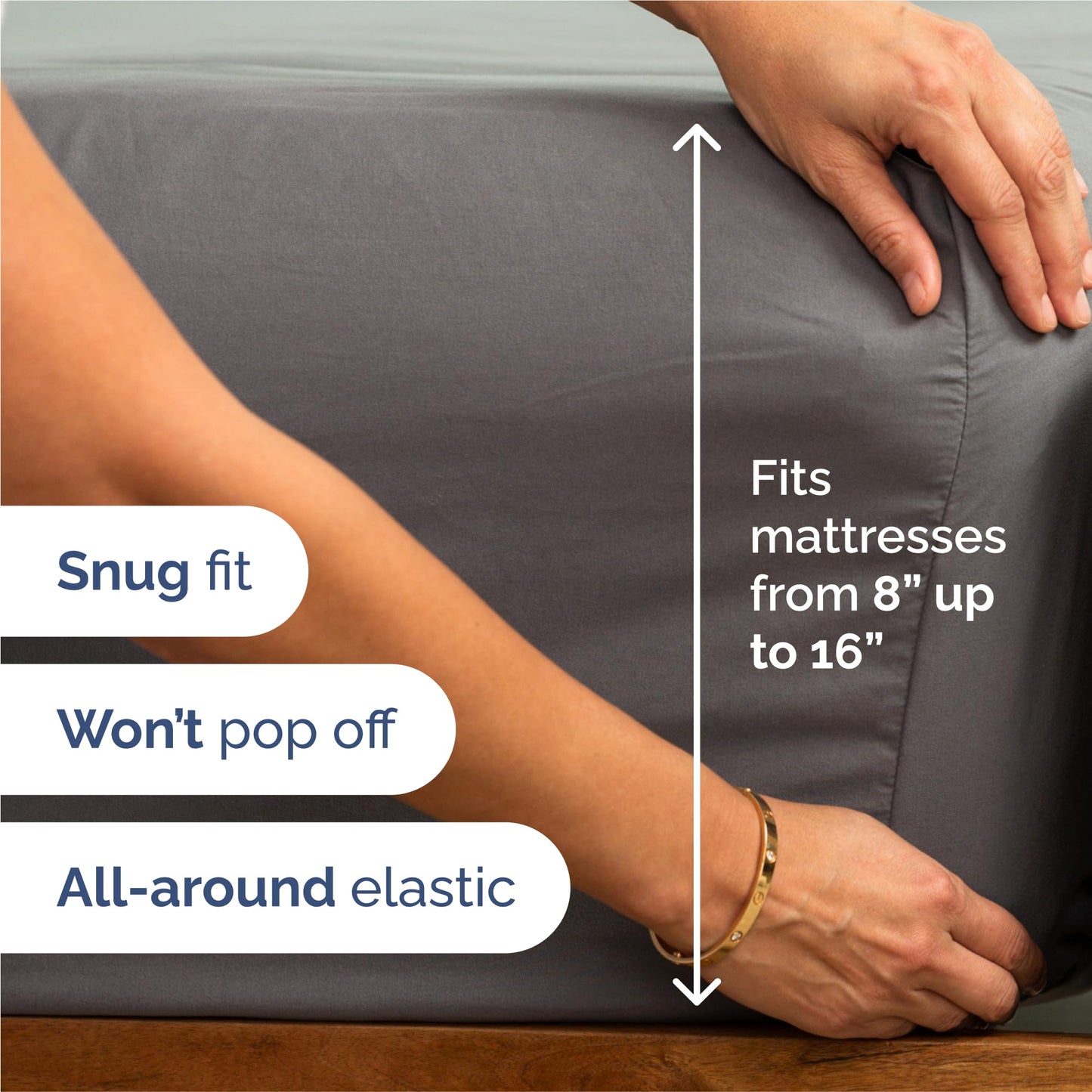 King 6 Piece Sheet Set - Cooling Sheets for Hot Sleepers - Hotel Luxury Bedding Set with 8-16 Inch Deep Pockets - 1 Flat & 1 Fitted & 4 Pillowcases - Ultra Soft, Easy Care & Wrinkle Free - Dark Grey