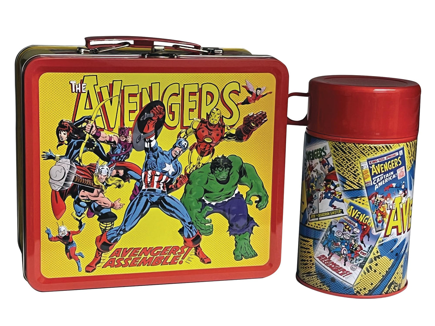 Avengers Assemble Tin Titans Previews Exclusive Lunch Box with Beverage Container