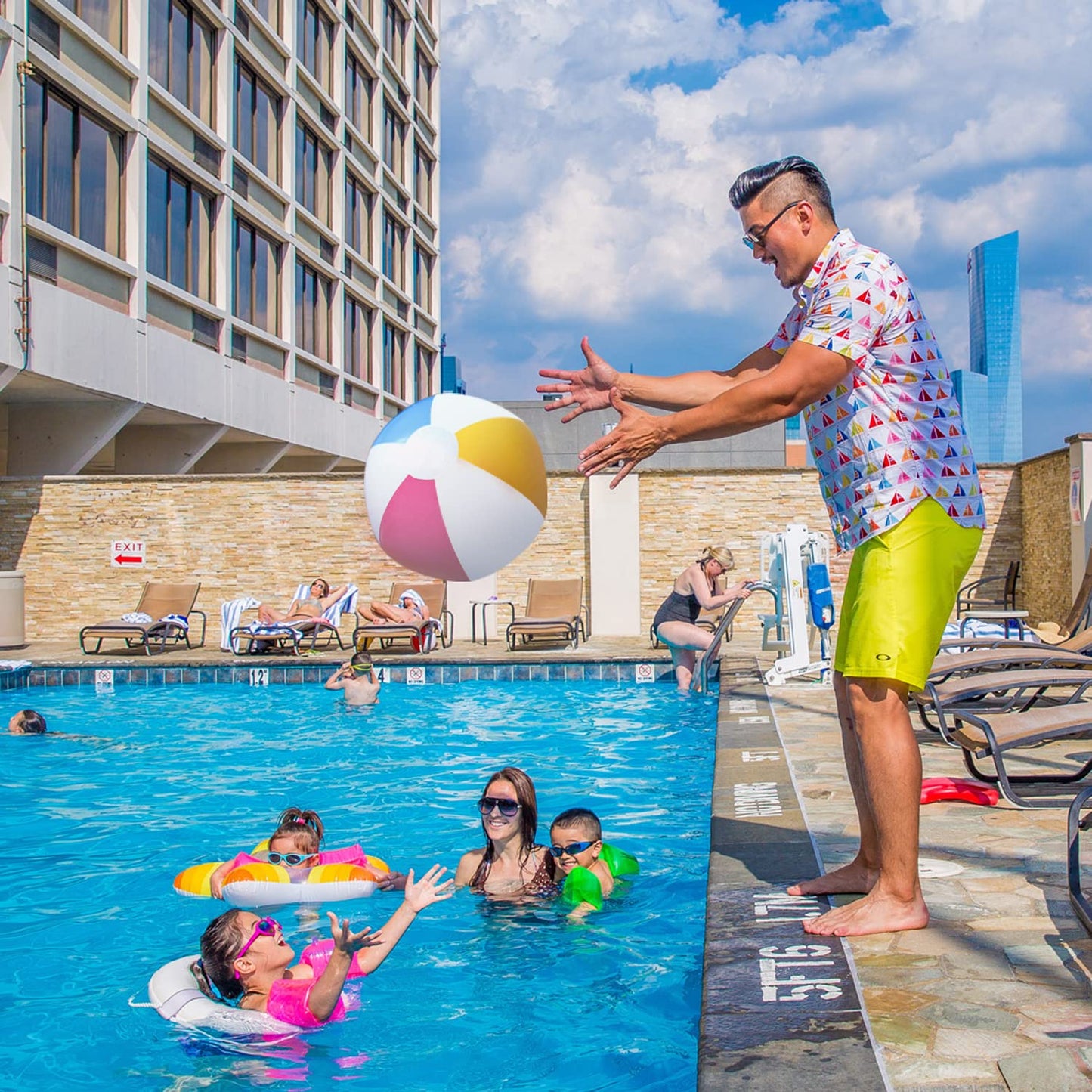 Novelty Place Inflatable Beach Balls - 12 Pack, 12" Diameter, White Panels Alternate with Macaron Colors, Leak-Proof PVC - Summer Beach Pool Party Supplies, Fun Floating Toys for Teenagers, Adults