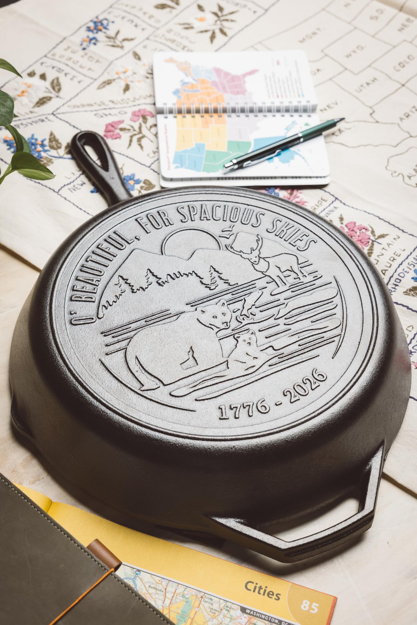 Lodge 12 Inch Cast Iron Skillet – Pre-Seasoned Frying Pan with Teardrop Handle – Oven, Stovetop, Grill & Campfire Use – Made in USA – Non-Toxic, Even-Heating Cookware – 250th Anniversary Logo