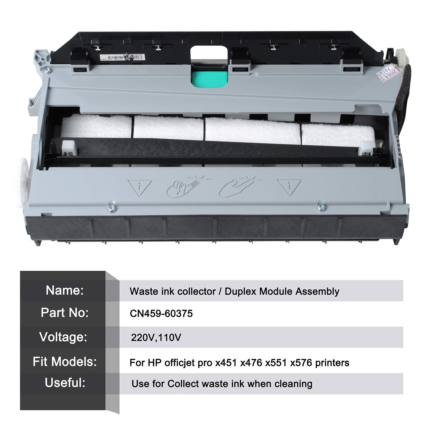 CN598-67004 CN459-40630 Duplex Module Assembly Ink Maintenance Box Compatible with HP PageWide Pro 477dw 477dn 577dw 577dz 552dw Waste Ink Collector for hp973 974 Printer